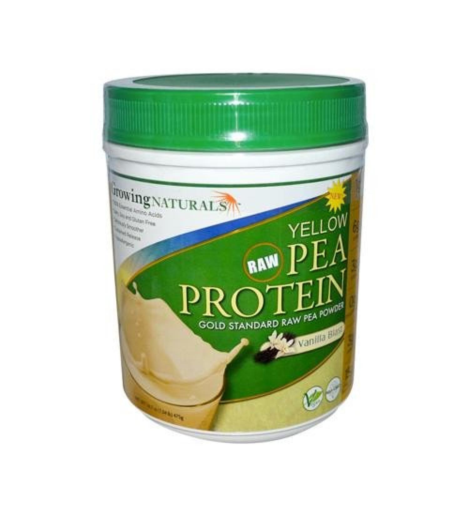 Growing Naturals: Yellow Pea Protein Vanilla Blast 16 oz