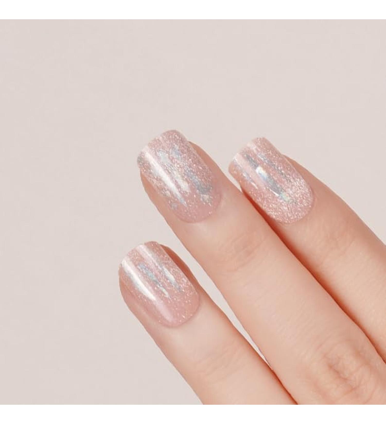 Danni & Toni Half Hardened Gel Nail Foils - Picturesque Rosa Cat Eye Technicolor-Sequin Glossy UV Nail Design - Self-Adhesive Wraps - Buy Online on GoSupps.com