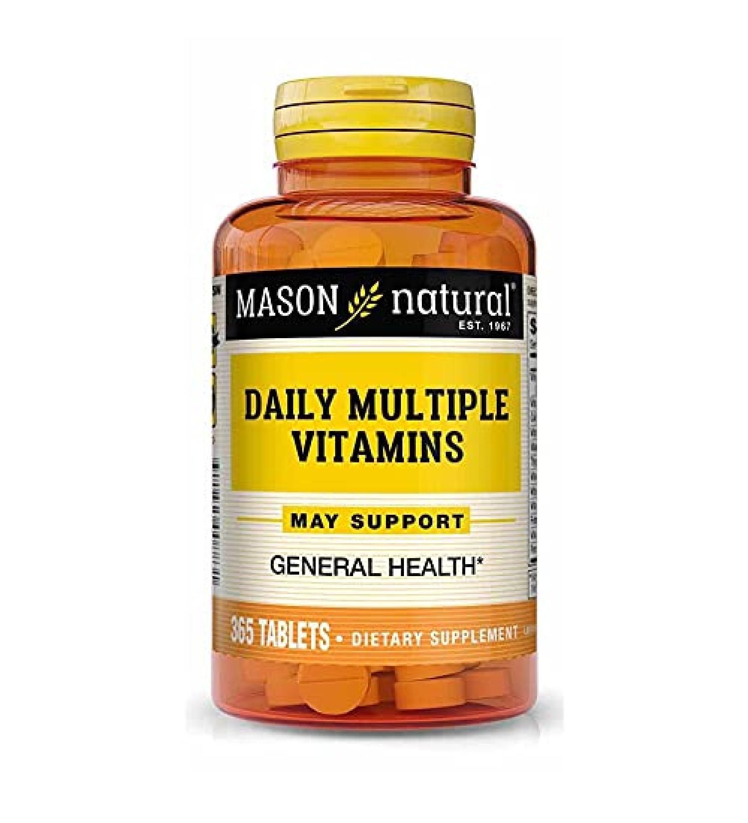 Buy Mason Natural Daily Multiple Vitamins - 365 Tablets for Optimal Health - Buy Online on GoSupps.com