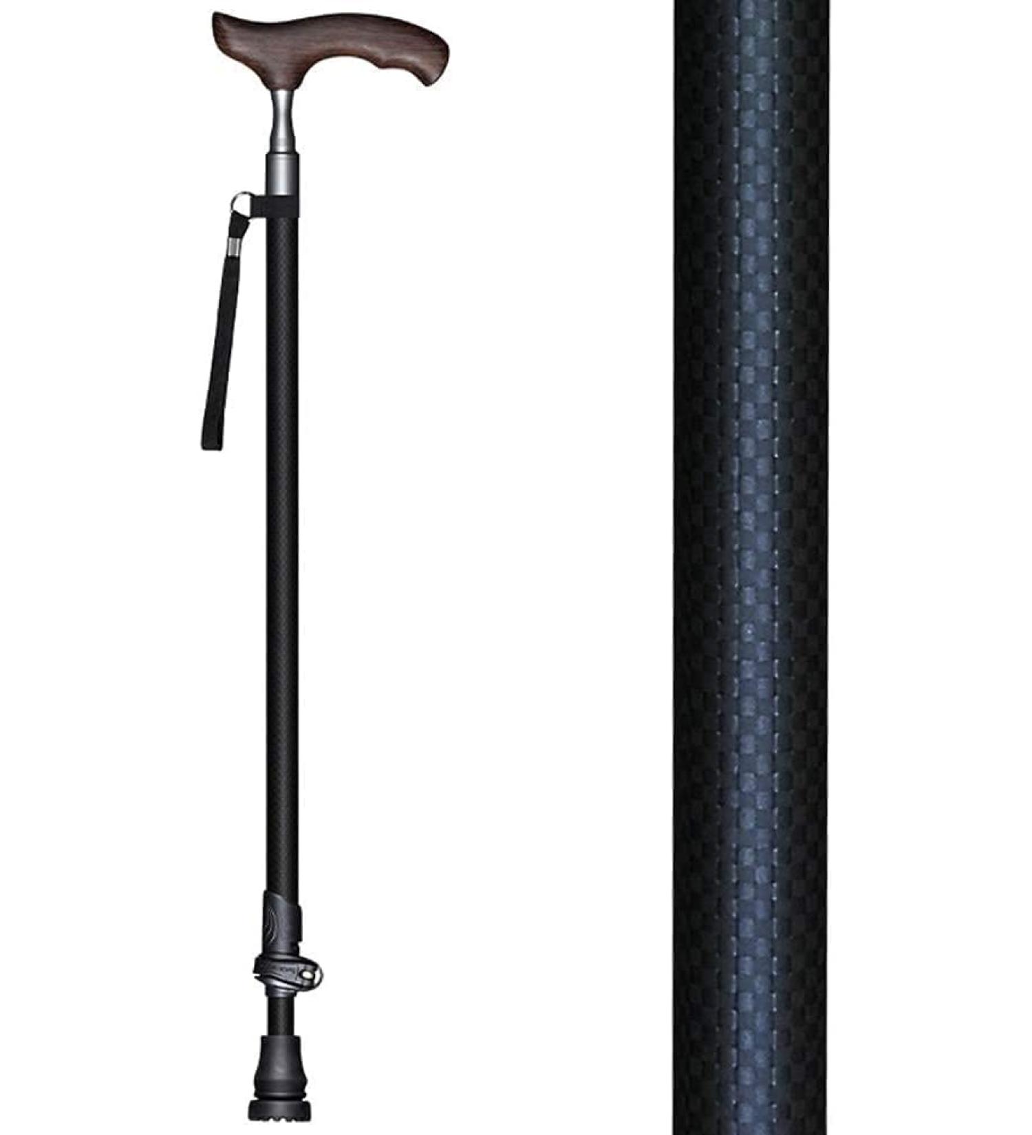 Telescopic Non Slip Crutches Carbon Fiber Wood T Handle Walking Sticks For Tourism Cane Trekking Nordic Walking Pole Hiking Crutches Ultralight Only 219G rollator walker Durable Mobility Aid for Arth - Buy Online on GoSupps.com