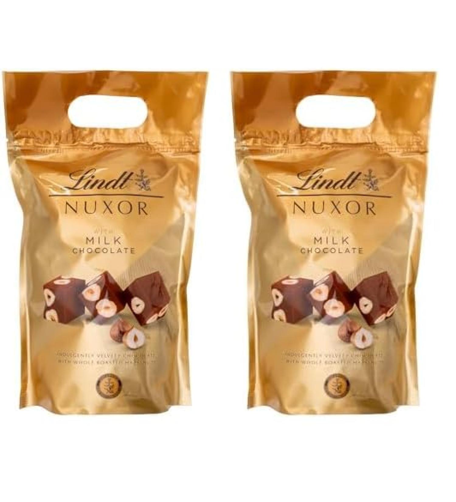 Lindt - Maxi Sachet NUXOR - Chocolat au Lait et Noisettes enti res 700g 1 Unit (Lot de 2) Lait Pack of 2 - Buy Online on GoSupps.com