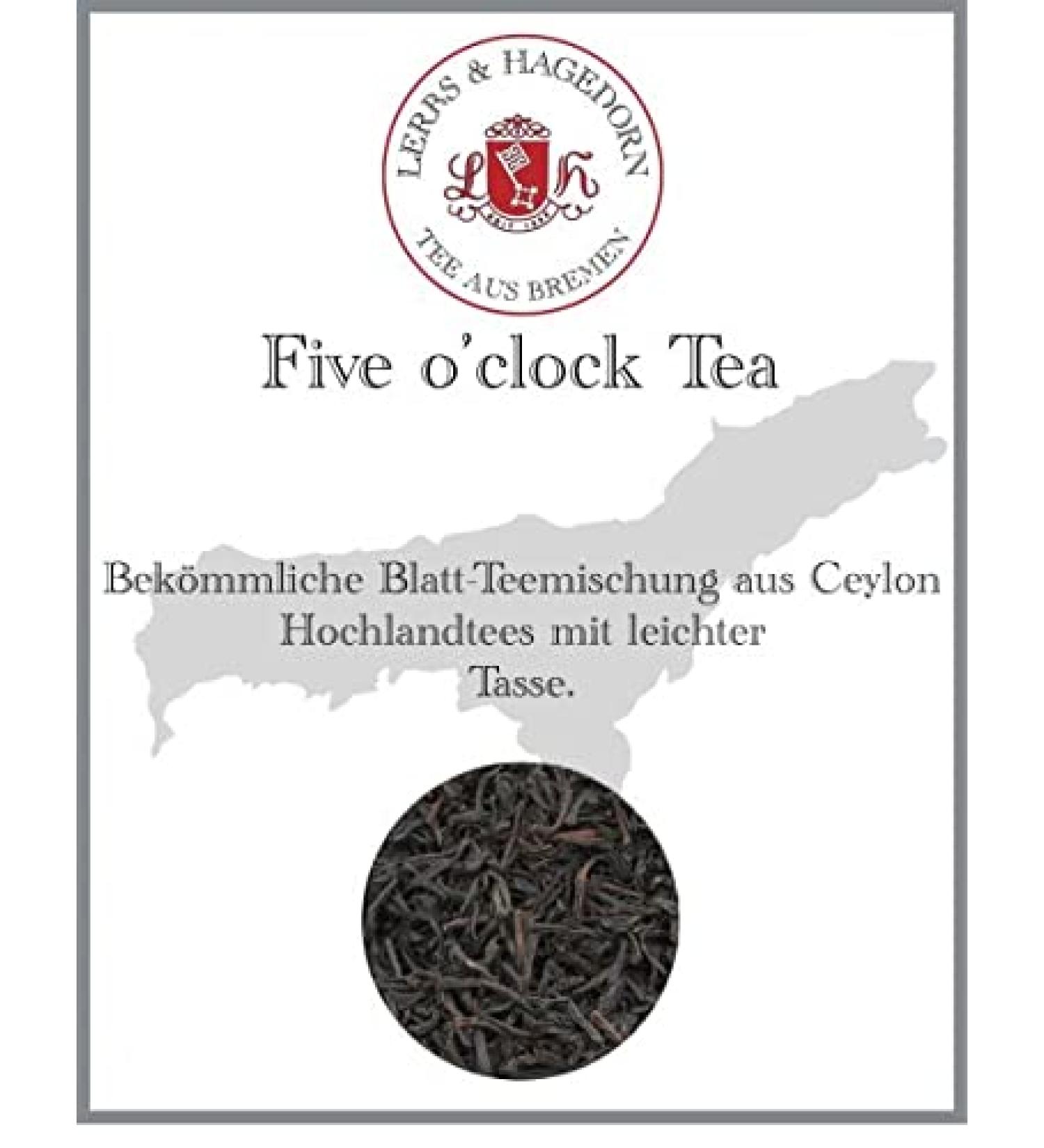  Lerbs & Hagedorn Lerbs & Hagedorn Five o'clock Tea | Light 250g (about 20 liters) leaf tea mountain tea light cup Ceylon tea black tea - Buy Online on GoSupps.com