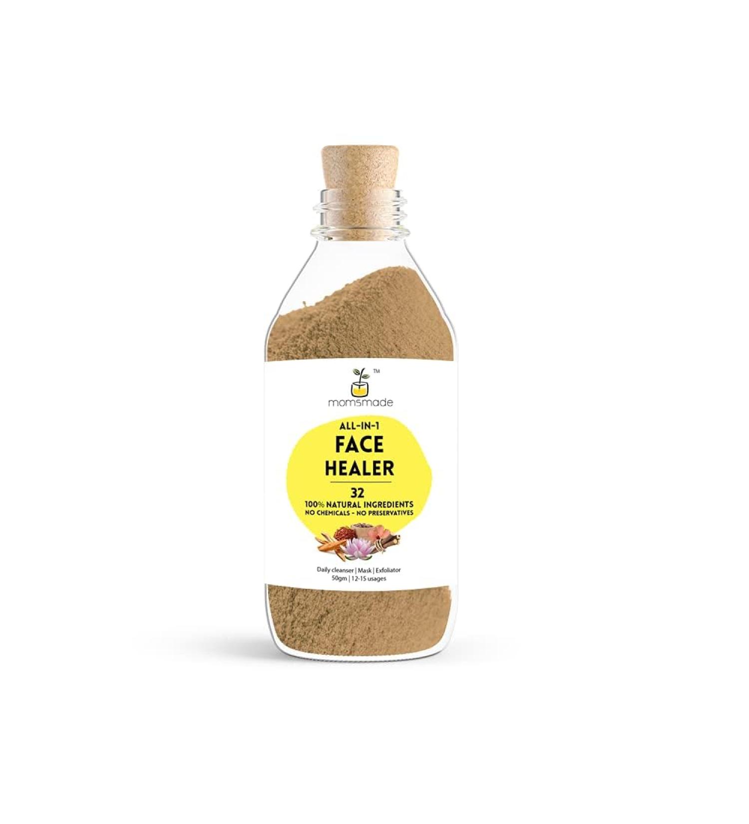 Face Healer Powder (50 gm) | Ayurvedic Face Wash for Nourished Skin | Reduce Acne Marks | Vegan Formula for Men & Women | All Skin Types - Buy Online on GoSupps.com