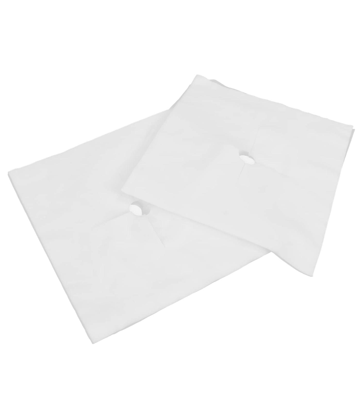 Verdant Touch Disposable Massage Table Covers - 100 Pack Clear Texture & Hole Design - Perfect for Spas & Wellness Centers - Buy Online on GoSupps.com