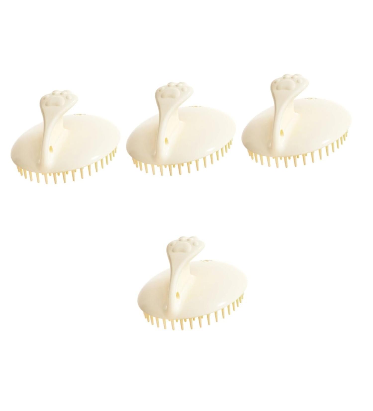 Beavorty Scalp Massage Brush Set - 4-Piece Shampoo Washer for Pets & Humans - Manual Plastic Shower Gel Scalp Massager (9.60x8.20cm) - Buy Online on GoSupps.com