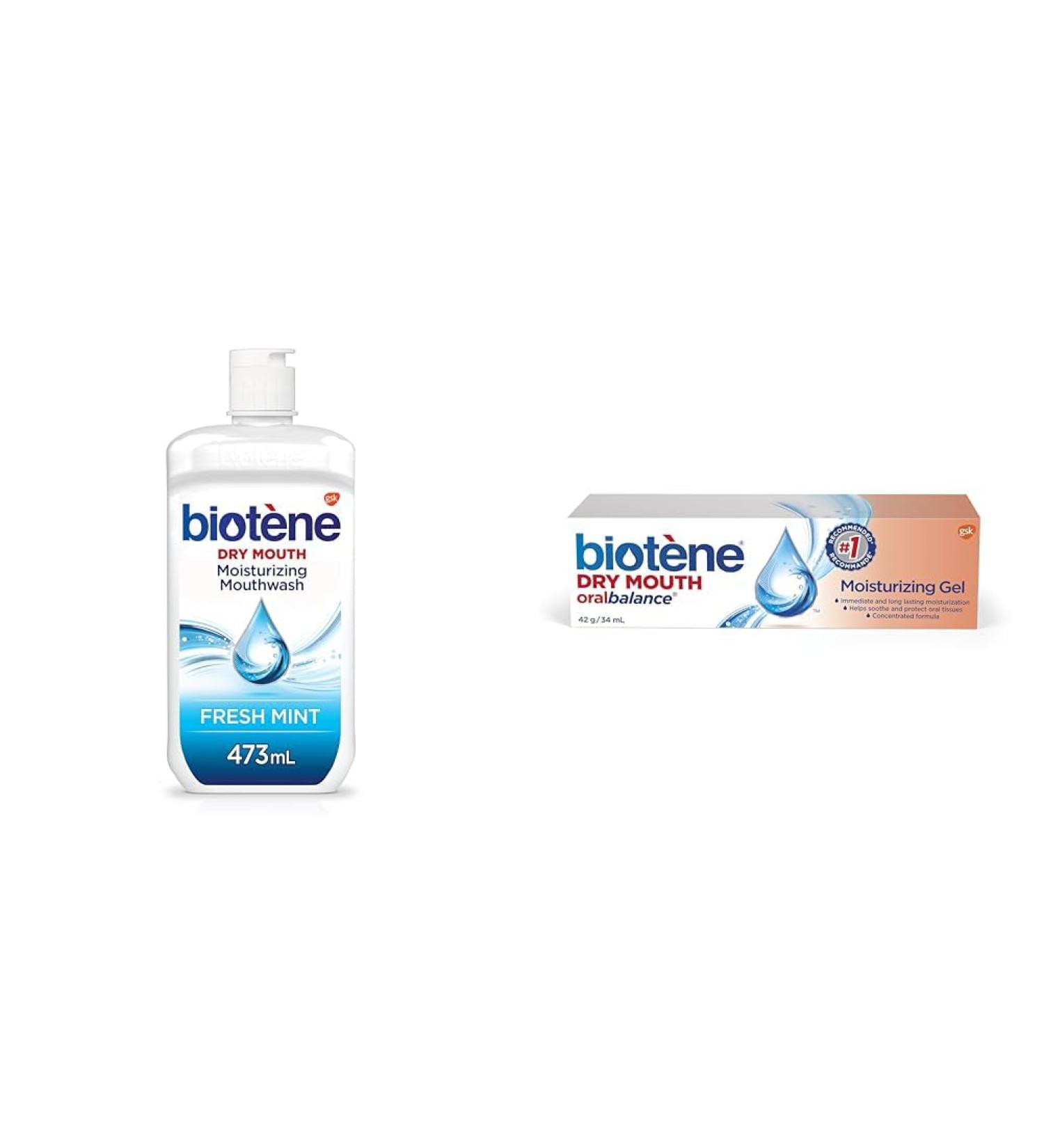 Biotene Dry Mouth Moisturizing Mouthwash Fresh Mint 473ml & Dry Mouth oralbalance Moisturizing Gel 42g 473 ml (Pack of 1) Mouthwash + MOUTHWASH - Buy Online on GoSupps.com