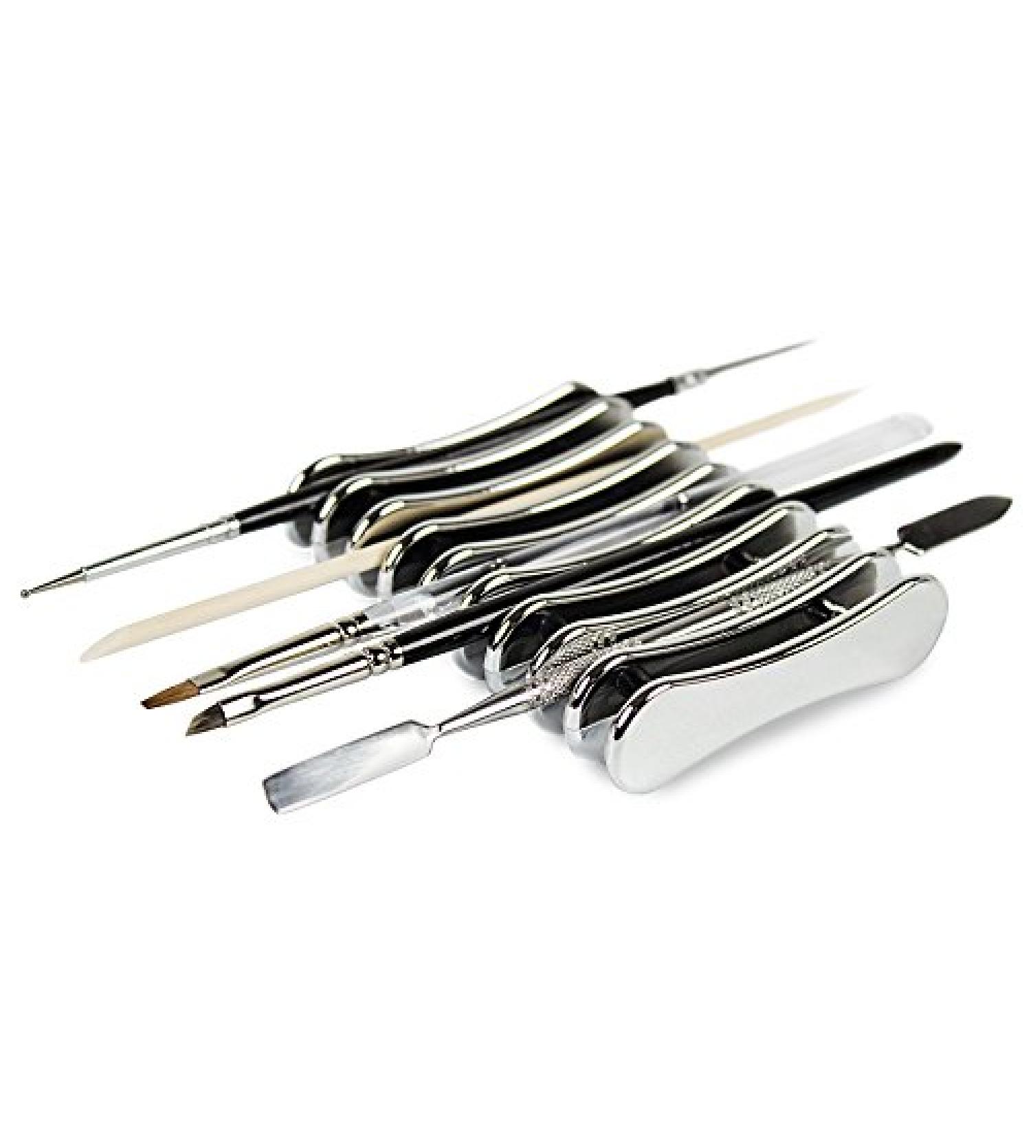 Nail design brush storage