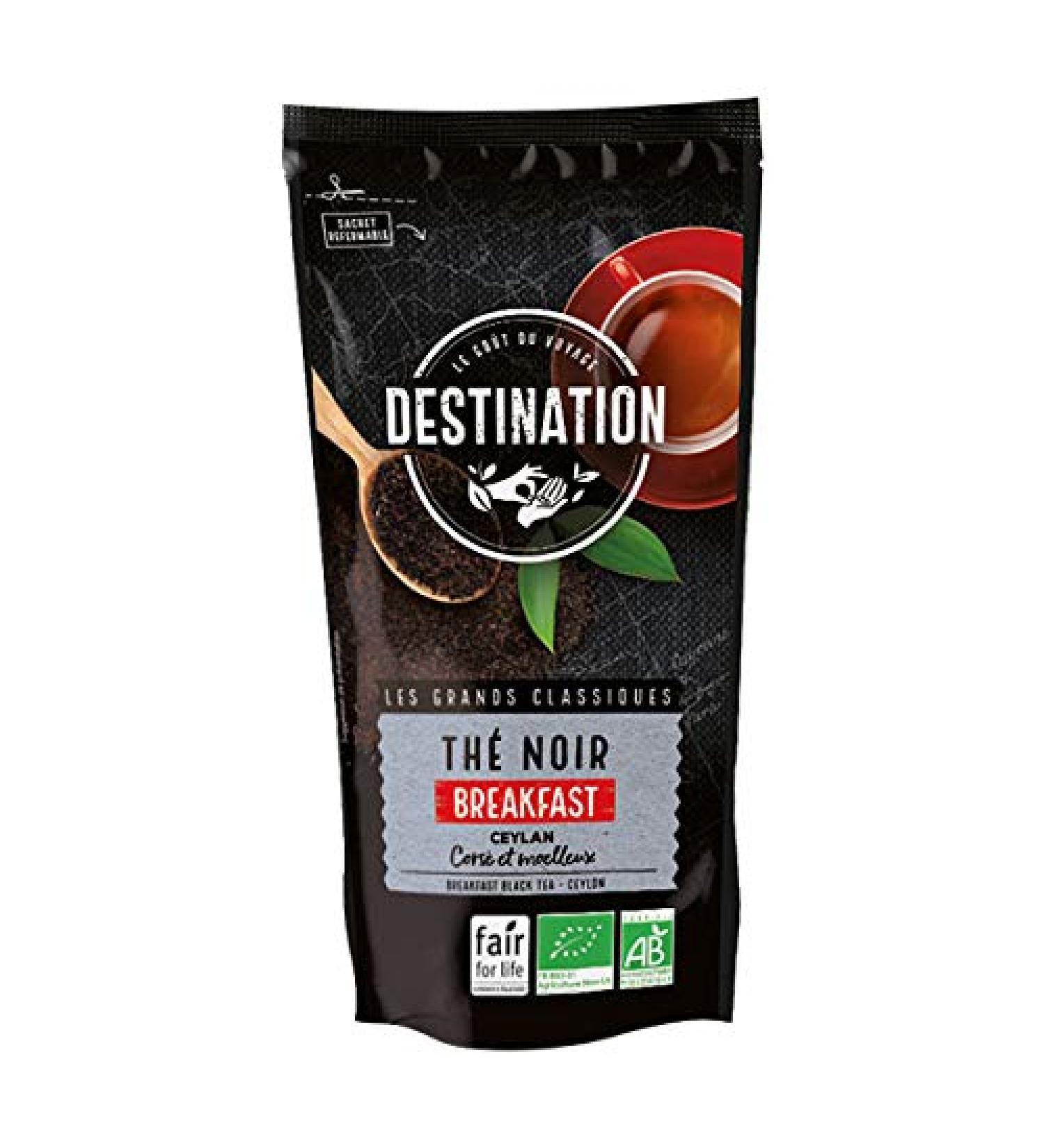 Destination - Th Noir Breakfast Ceylan 100G - Vendu par unit