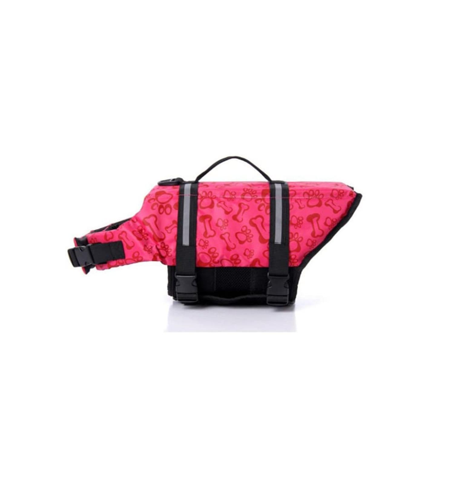 Reflective Dog Swimming Vest - Shtgoi Lifeguard Safety for Small Dogs | Pink Bone Design | Ideal for Water Activities & Boat Riding - Buy Online on GoSupps.com