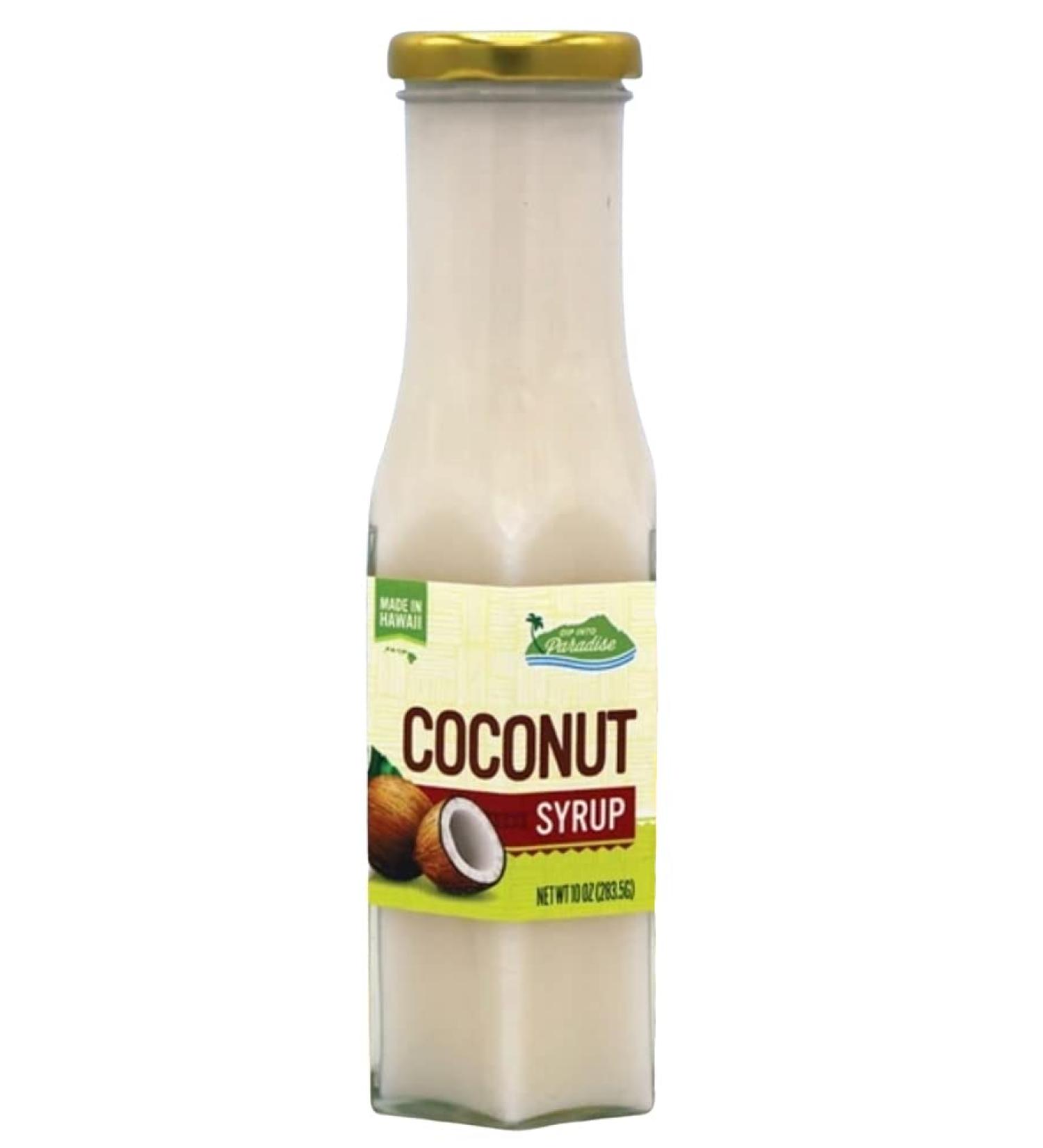 Dip into Paradise Gourmet Coconut Fruit Syrup - Made in Hawaii - 10 oz - Buy Online on GoSupps.com