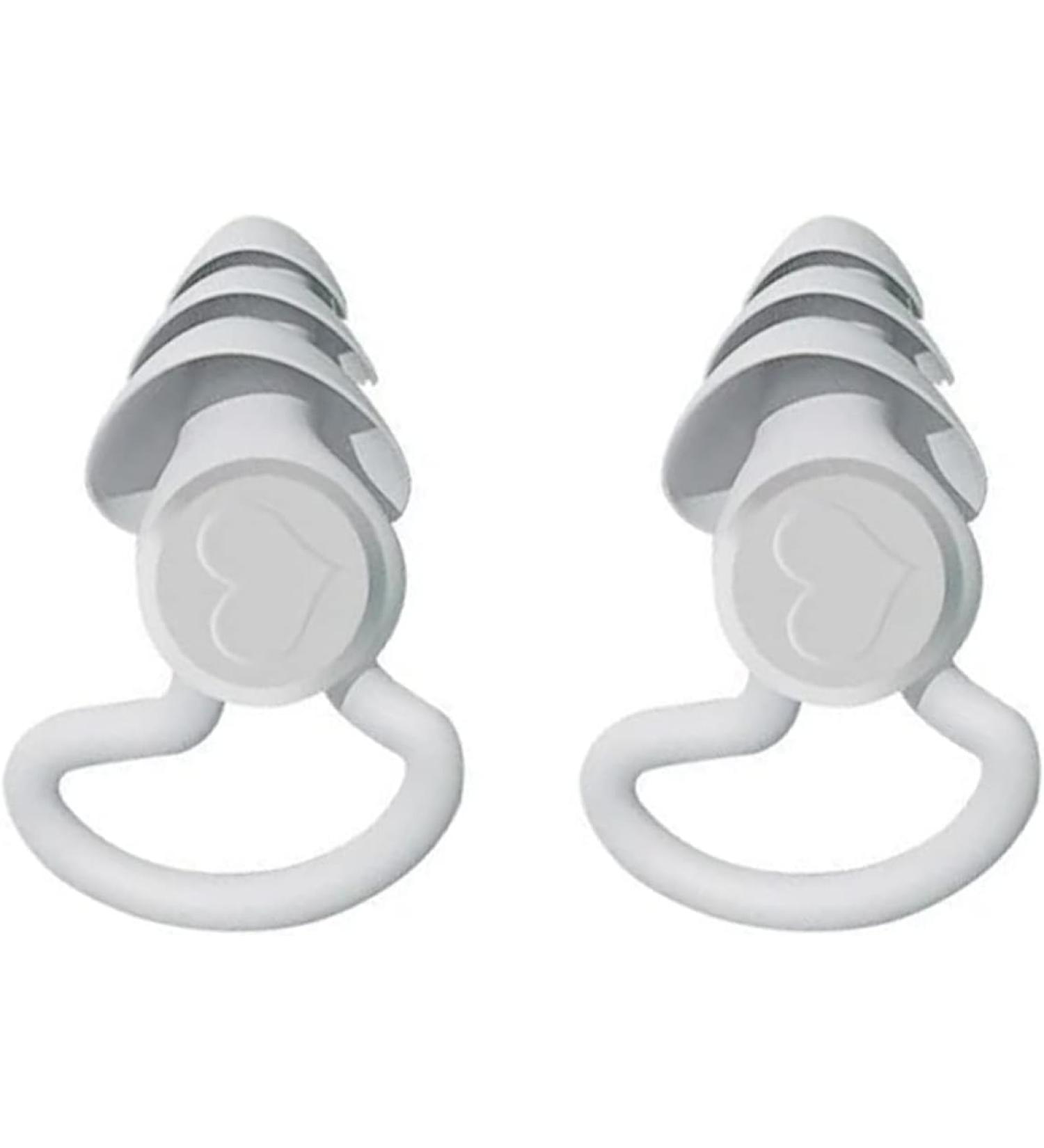 Silicone Earplugs for Sleeping - Reusable 3 Layer Noise Cancelling Grey Earplugs for Travel & Sound Blocking - Buy Online on GoSupps.com