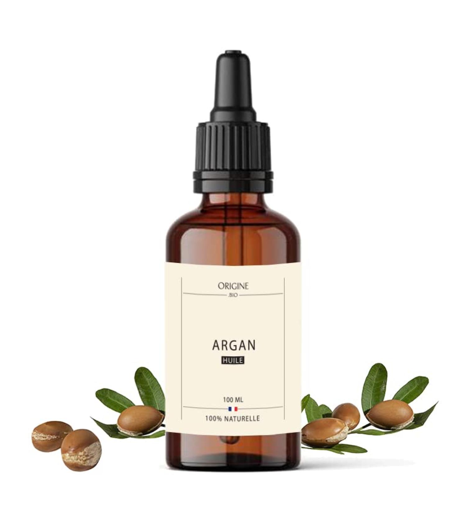 Origine.bio Organic Argan Oil 100 ml Deodorized Pure Cold-Pressed Argan Oil for Face Hair Morocco 100% Pure and Natural
