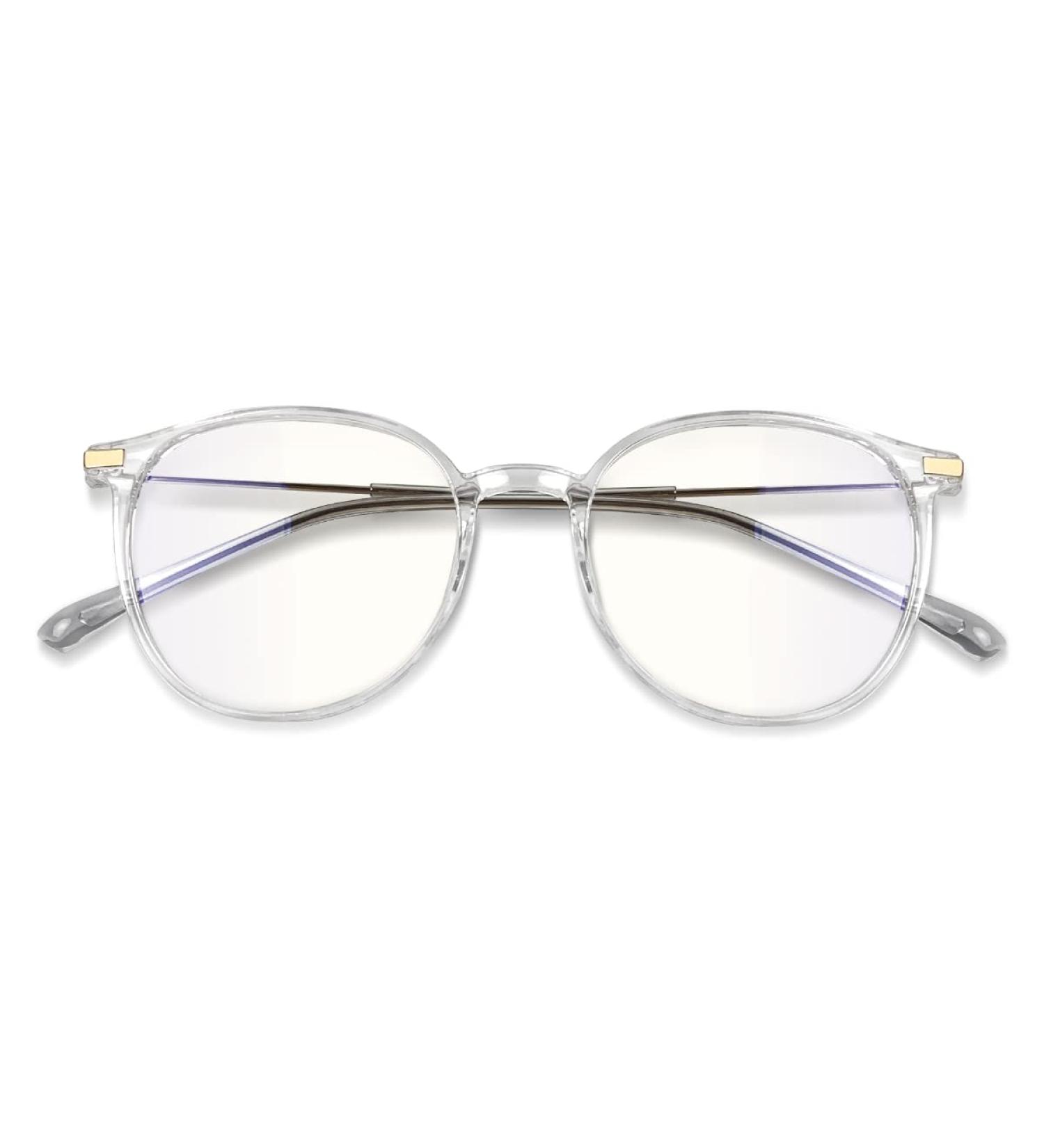 UpaClaire Anti Blue Light Glasses for Women - Transparent Frame White & Opulent Garden Design | Stylish Eye Protection International Shipping - Buy Online on GoSupps.com