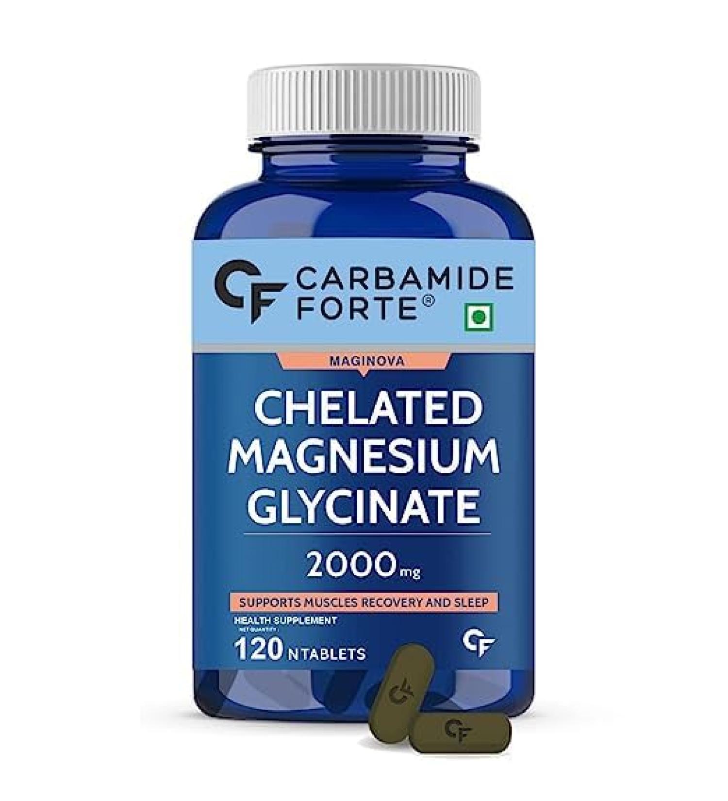 High Strength Magnesium Glycinate 2000mg - 120 Veg Tablets | Pure Supplement - Buy Online on GoSupps.com