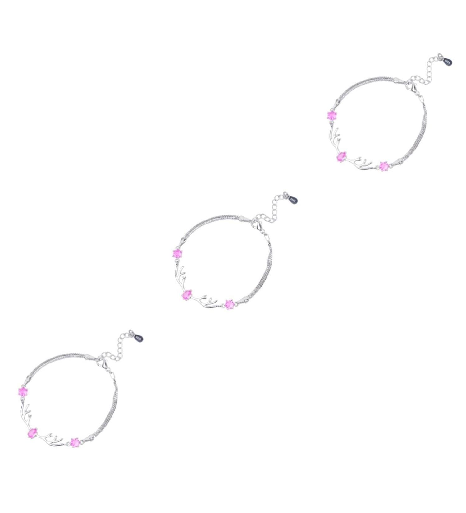 CALLARON 3pcs Jewelry Pendant Gift Antlers Miss Crystal White 18.5*1.5cmx3pcs Redx3pcs - Buy Online on GoSupps.com