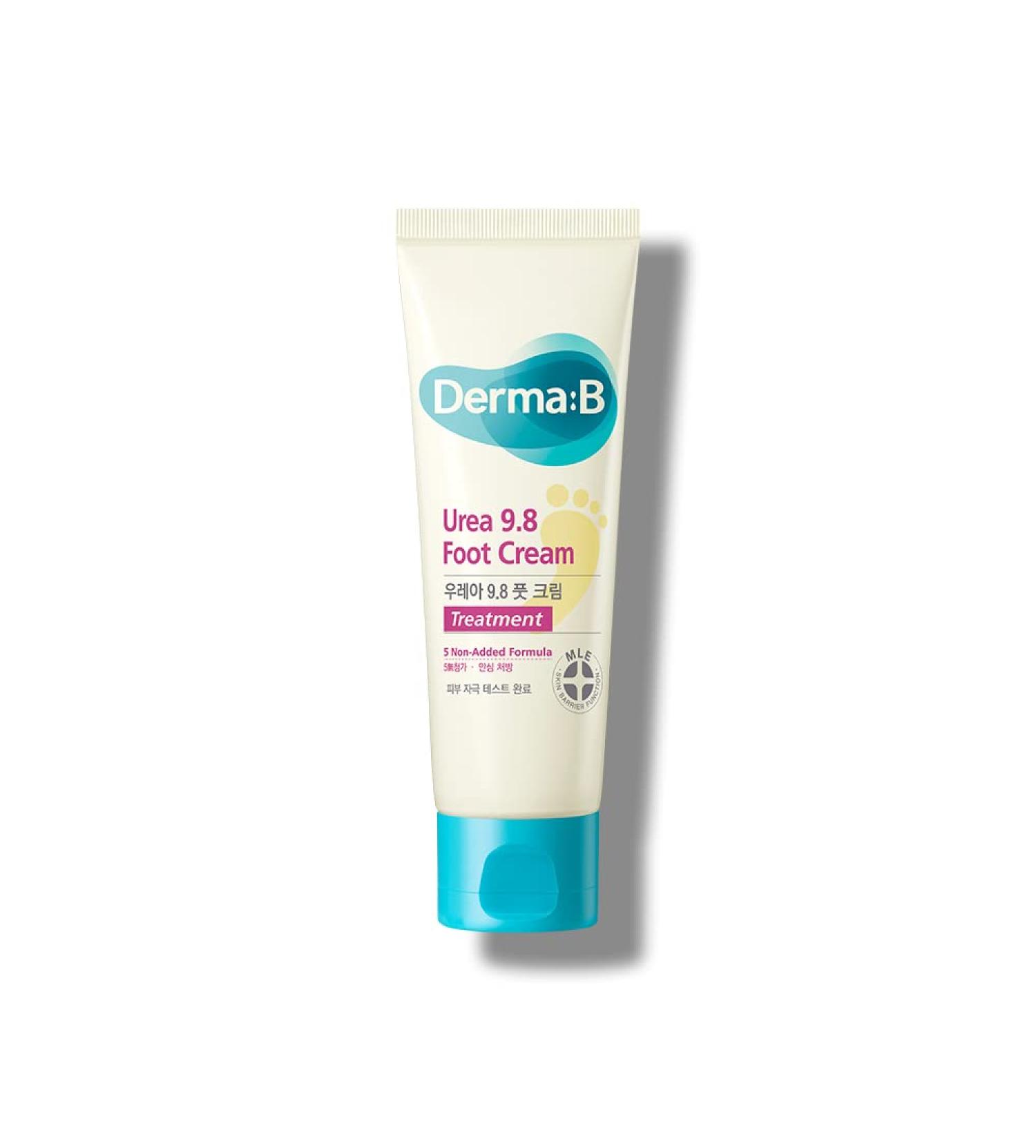 Derma B Urea 9.8% Foot Cream with Shea and Coconut Butter 2.7 Fl Oz | Softens and Hydrates Dry Feet - Buy Online on GoSupps.com