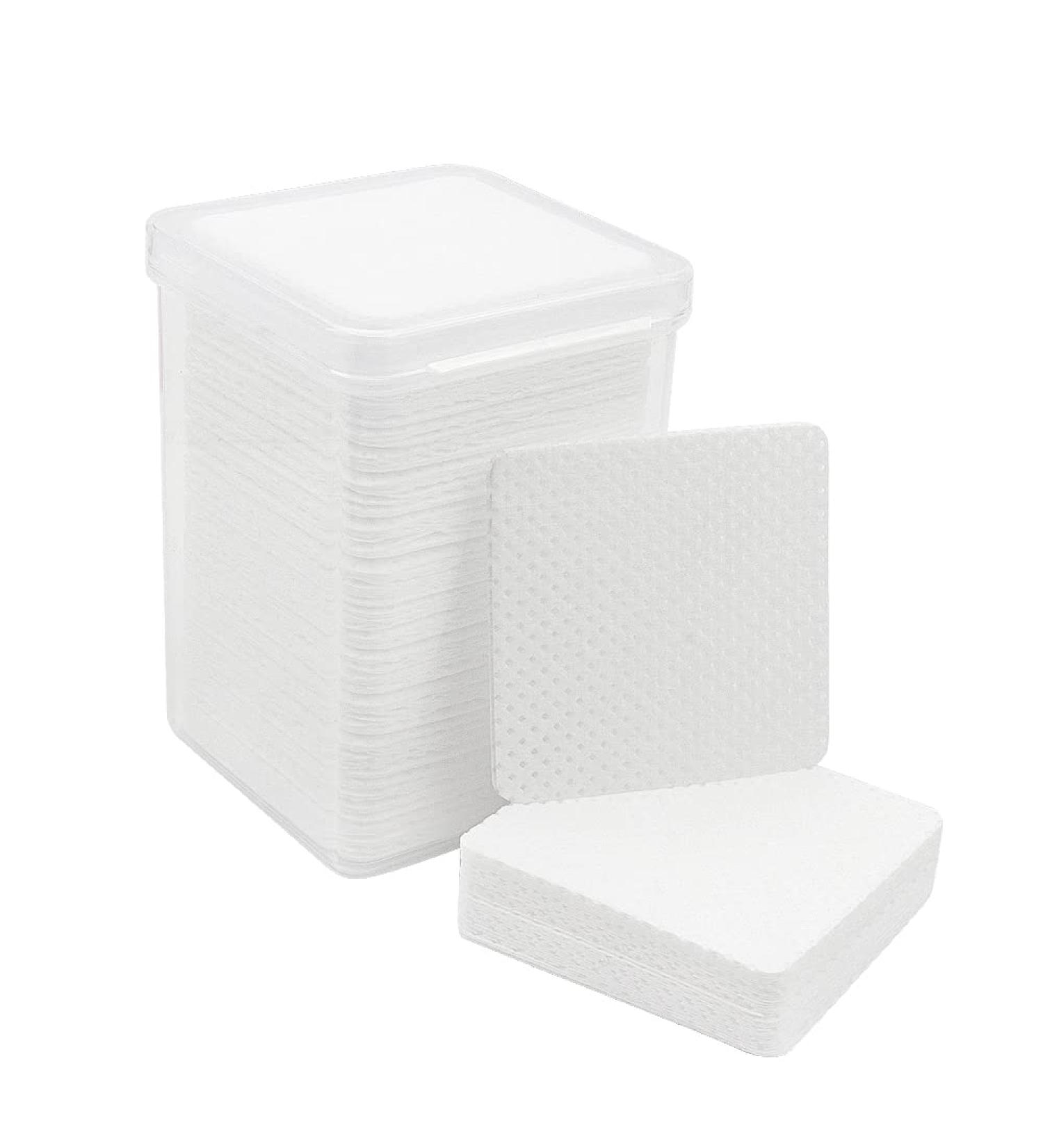 Cotton Pads 200 PCS - Lint-Free Non-Woven for Eyelash Extension Glue & Nail Polish Removal - White - Buy Online on GoSupps.com