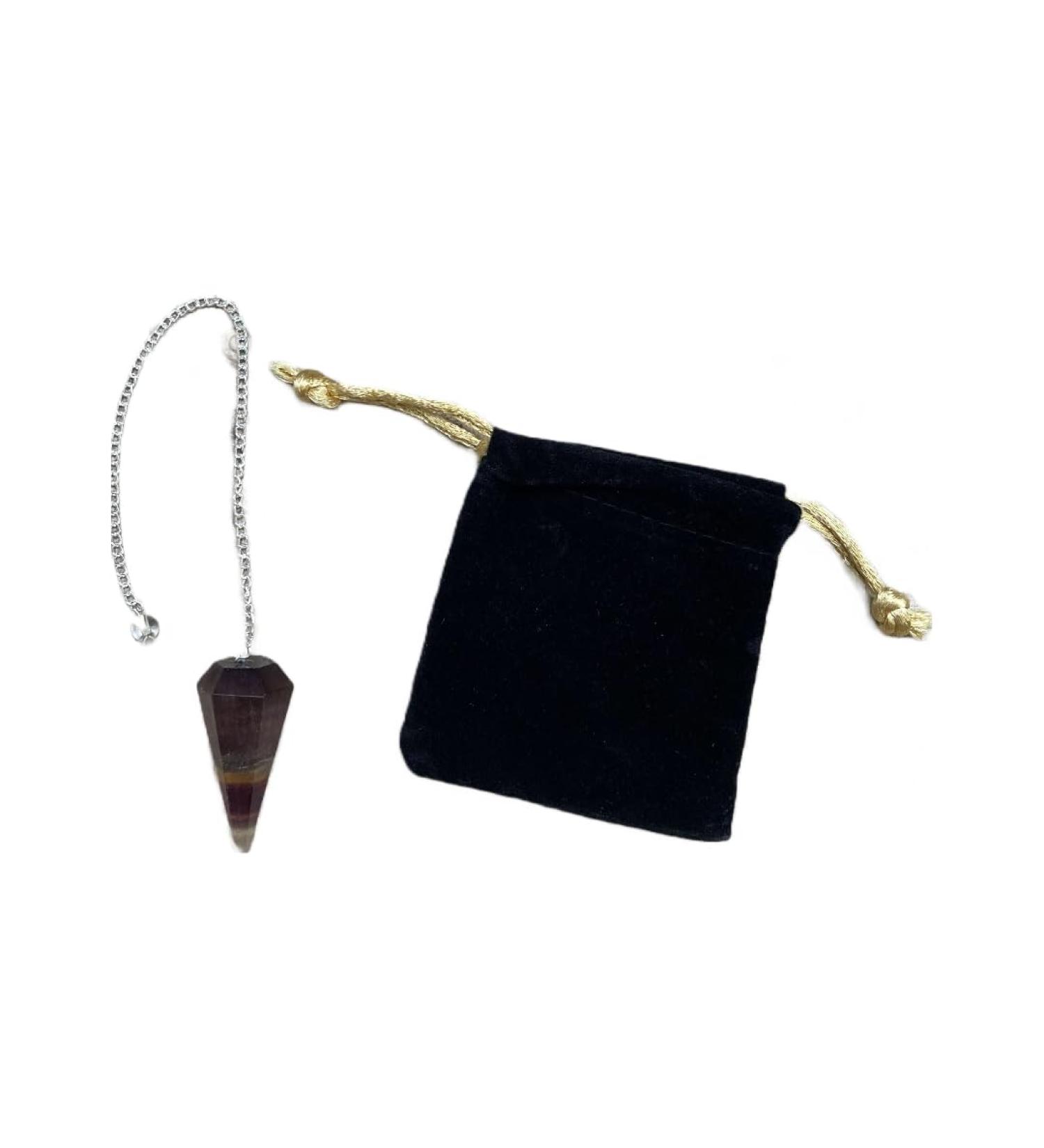 Shop Pendulum Multi Fluorite Crystal for Chakra Healing & Meditation | Vintage Six-Sucking Dining Rod for Reiki & Wicca - Buy Online on GoSupps.com