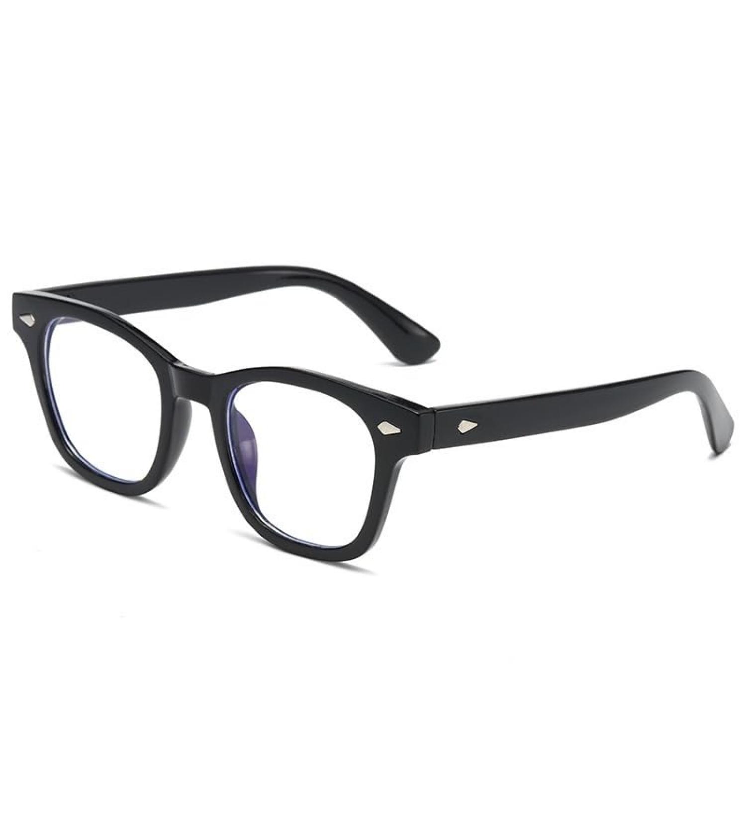Clear Vision Blue Light Blocking Readers - +200 Big Frame Black Eyewear for Computer Use - Buy Online on GoSupps.com
