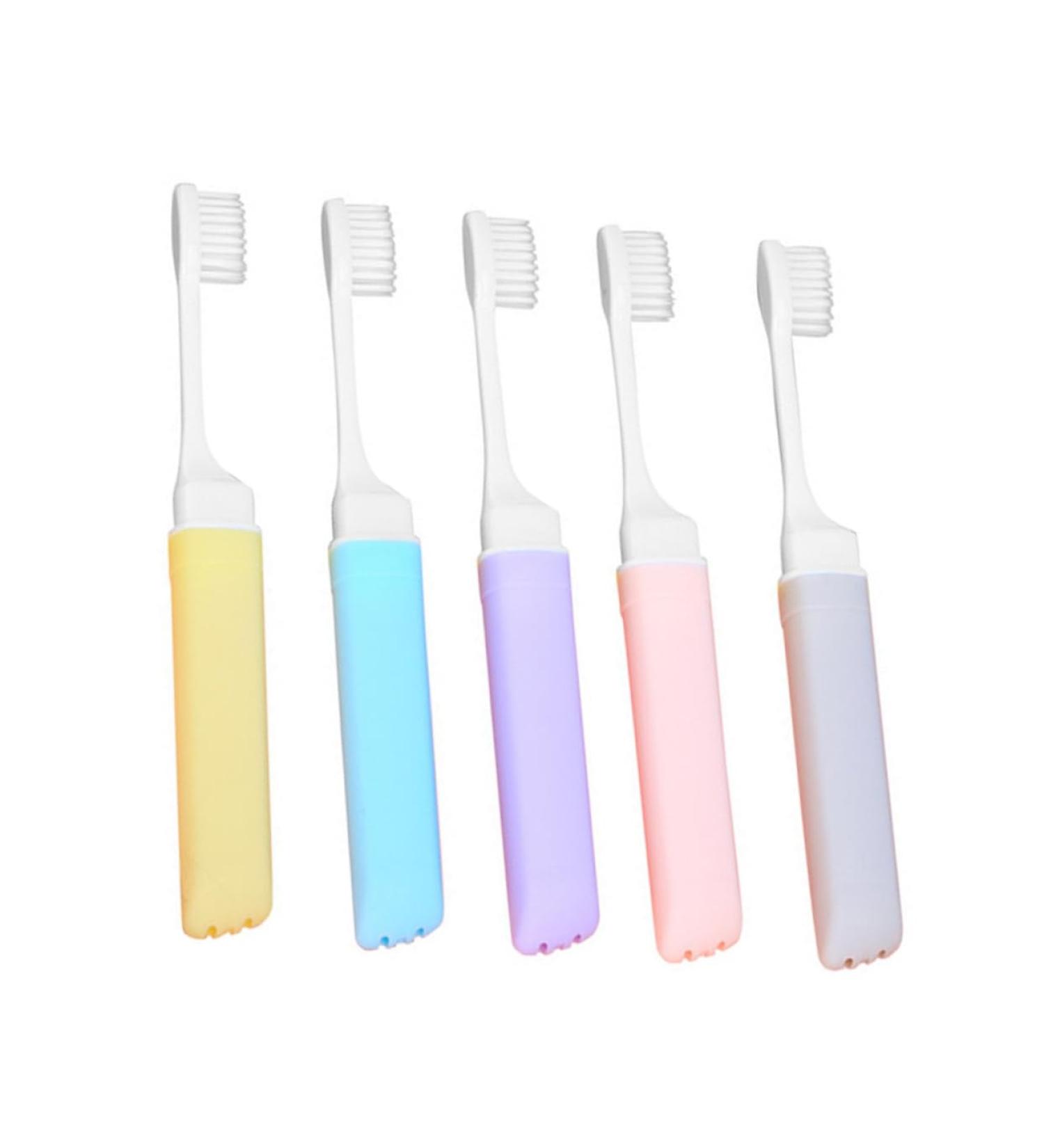 Ultechnovo 5-Stage Collapsible Toothbrush Set | Wear-Resistant Travel & Daily Use | Pocket-Sized Bristle Toothbrush for Prosthesis & Clean Travel - Buy Online on GoSupps.com