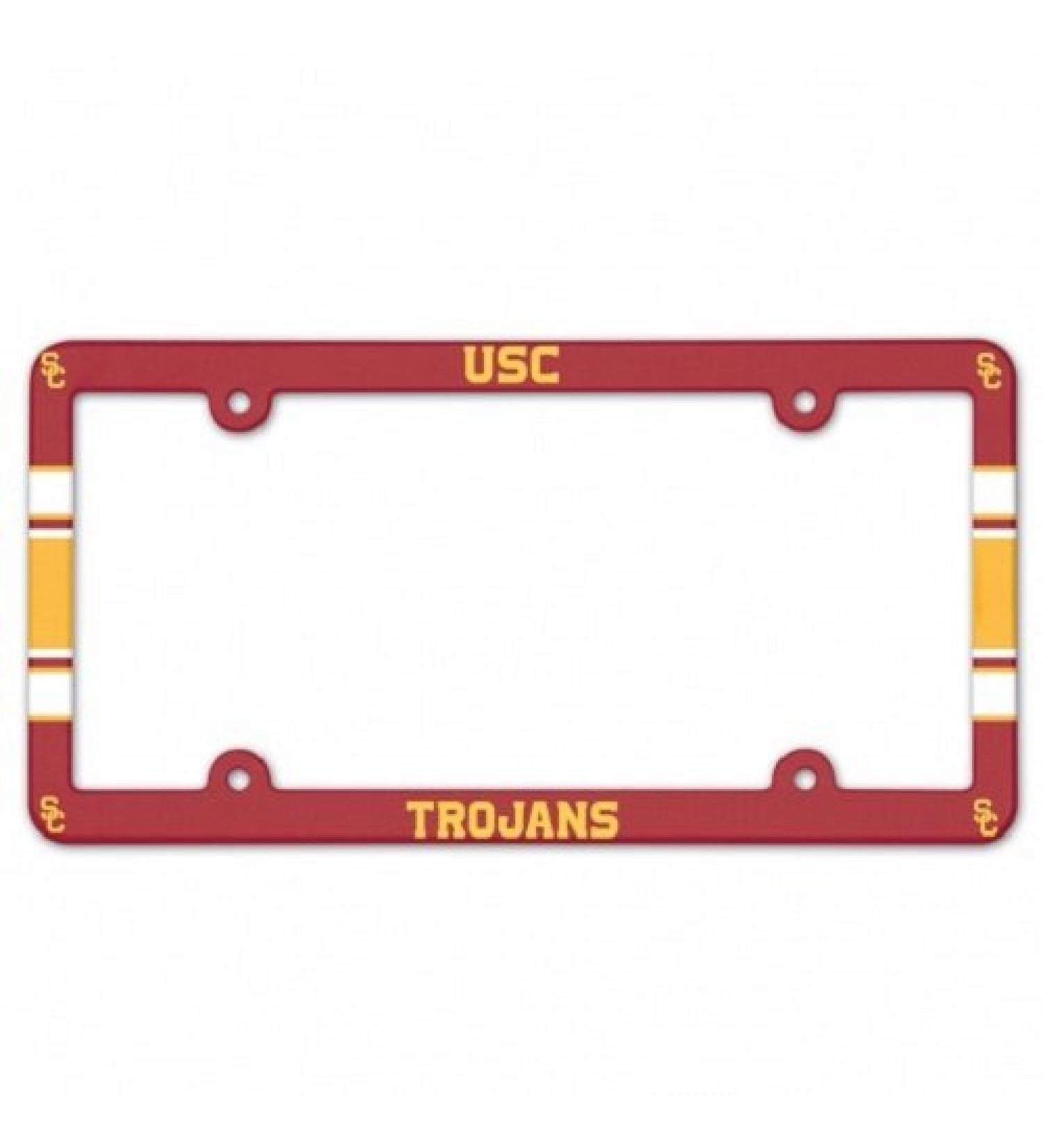 NCAA License Plate with Full Color Frame USC Trojans