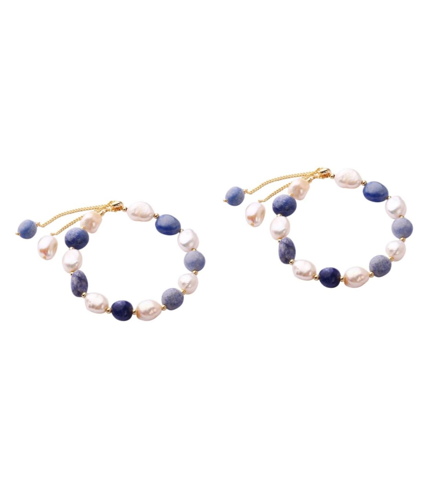CALLARON 2pcs Rhinestone Bracelets Jade Bracelet Crystal Bangle Trendy Jewelry Fashion Jewelry Diamond Bracelet for Charms Charm Bracelet Pearl Jewelry Pearl Bracelet Rhinestones Decorate 19X1cmx2pcs Bluex2pcs - Buy Online on GoSupps.com