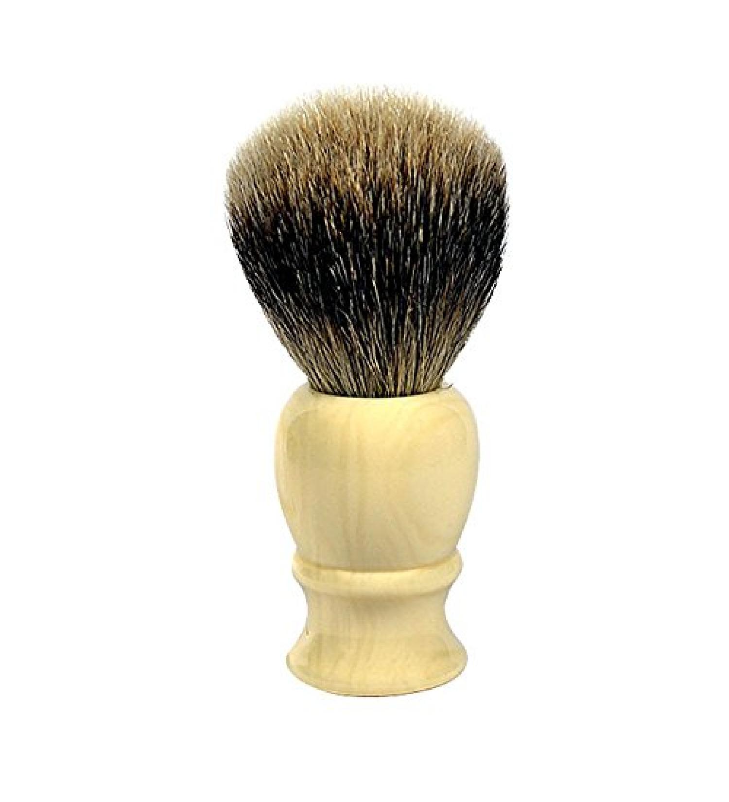 silvertip Badger Shaving Brush with Ivory Pattern Handle