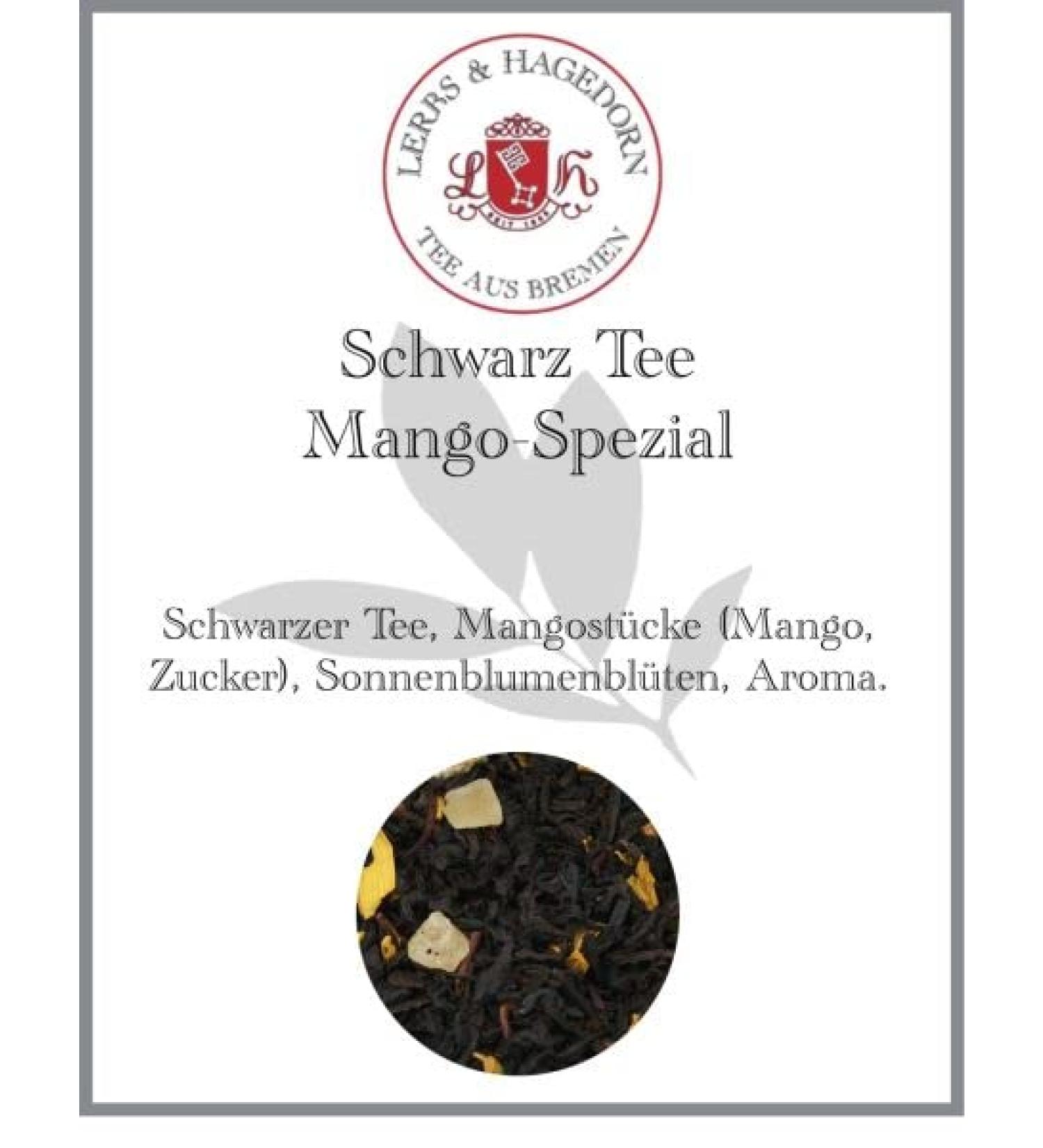  Lerbs & Hagedorn Lerbs & Hagedorn Special Mango Black Tea | 250 g (approx. 20 liters) pieces of mango - Buy Online on GoSupps.com