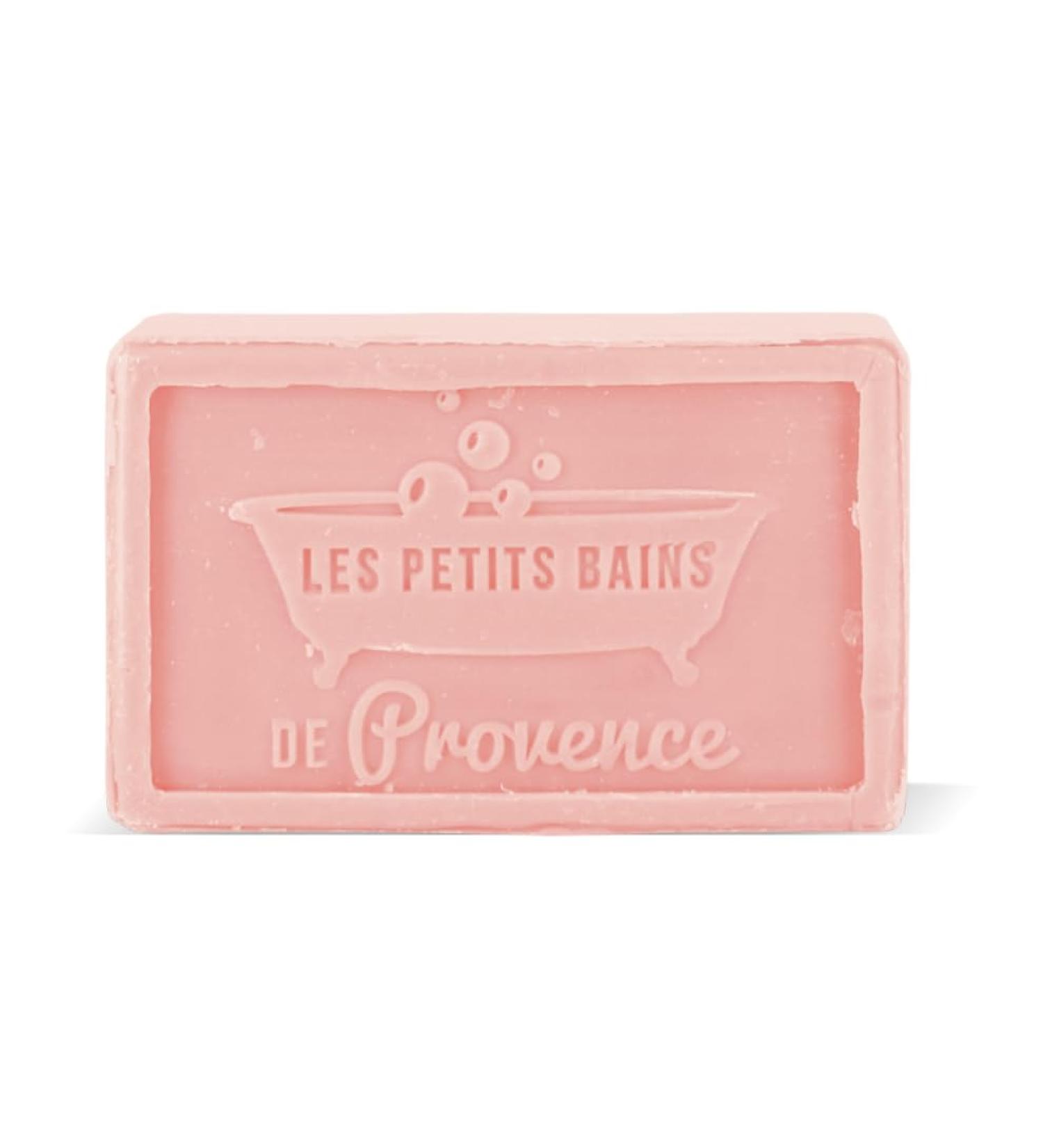 LES PETITS BAINS DE Provence Marseille Soap 100g Cherry Blossom Natural Solid Bar Les Petits Bains de Provence Enriched with Olive Oil Made in France Perfumed Body and Hand Soap