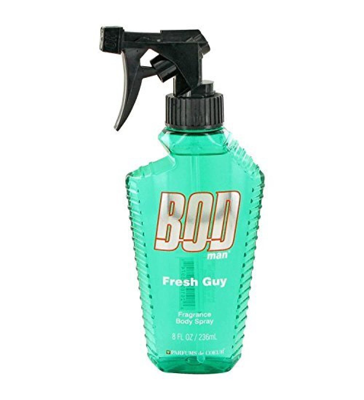 Bod Man Fresh Guy Cologne By Parfums De Coeur 8 oz Fragrance Body Spray For Men - 100% AUTHENTIC
