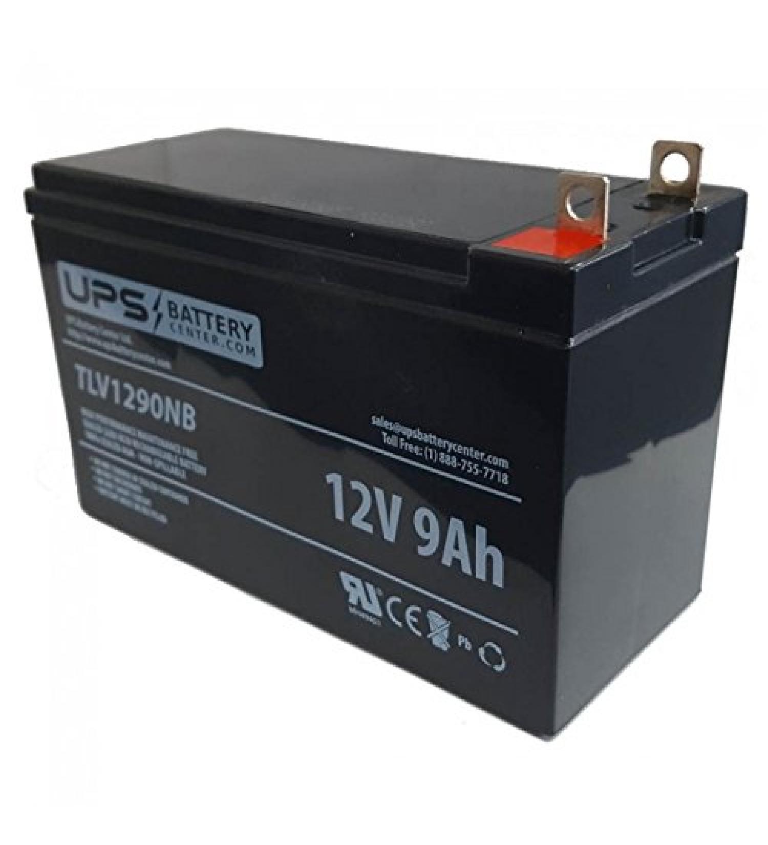 UPSBatteryCenter 12V 9Ah Nut and Bolt Compatible Replacement Battery for Generac 7500 Generator