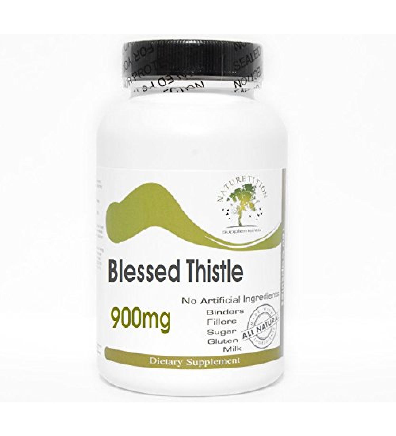 Blessed Thistle 900mg 100 Capsules - No Additives Naturetition Supplements