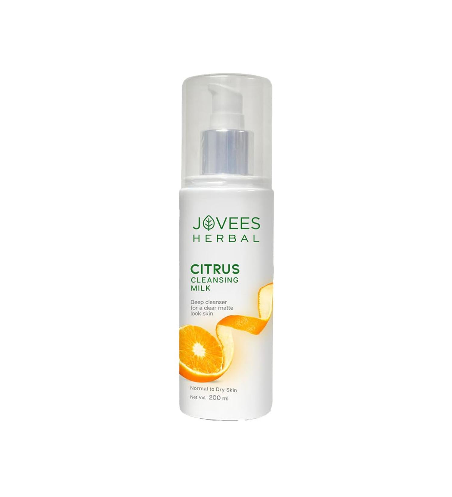 Jovees Citrus Cleansing Milk 200ml - Nourishing Face Cleanser for All Skin Types | International Shipping Available - Buy Online on GoSupps.com