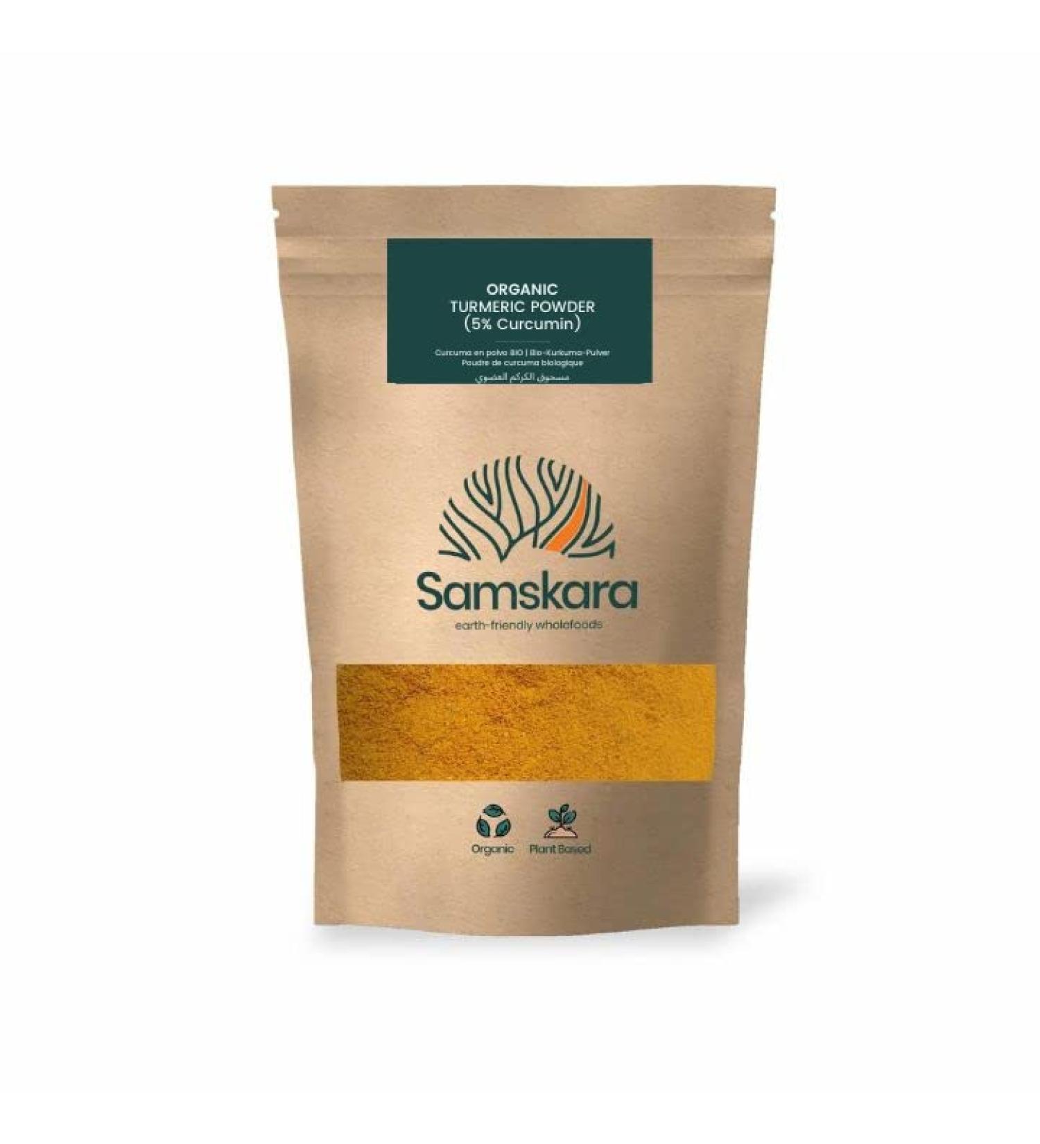 Turmeric powder Organic BIO Turmeric PowderSamskara food for thought 500 gr - Buy Online on GoSupps.com