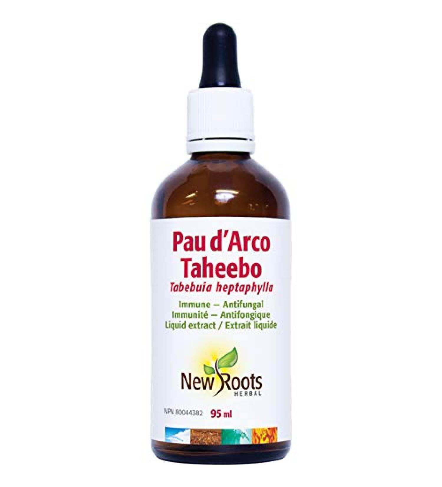 New Roots Herbal - Pau d Arco Taheebo - 95mL - Tabebuia heptaphylla Immune - Antifungal - Liquid Extract 95 ml (Pack of 1) - Buy Online on GoSupps.com
