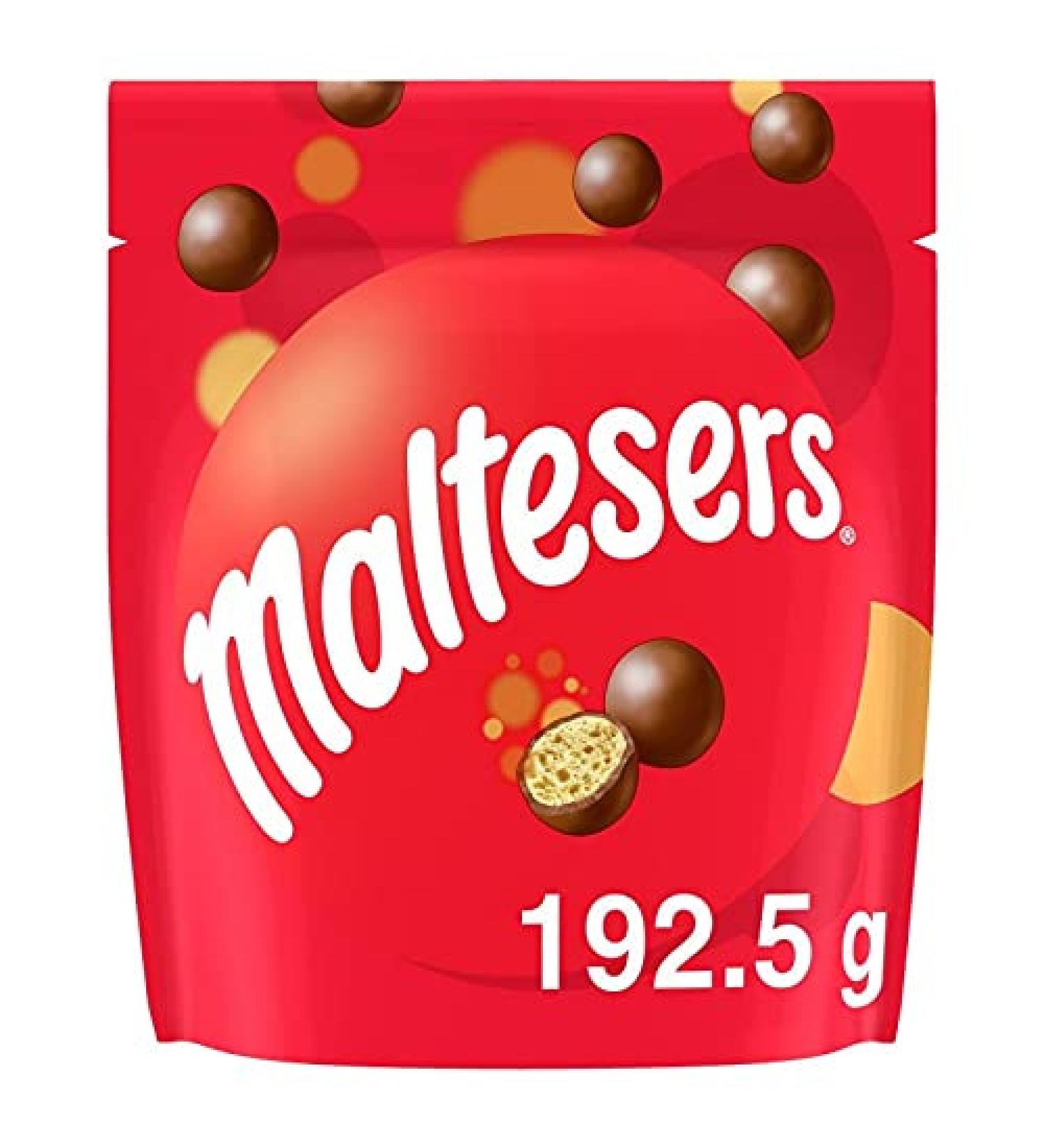  G n rique MALTESERS - Crunchy milk chocolate balls filled with malted milk 192g - Crunchy malty pleasure in one bite - Chocolate confectionery. - Pack of 4 - Sold as a set - Buy Online on GoSupps.com