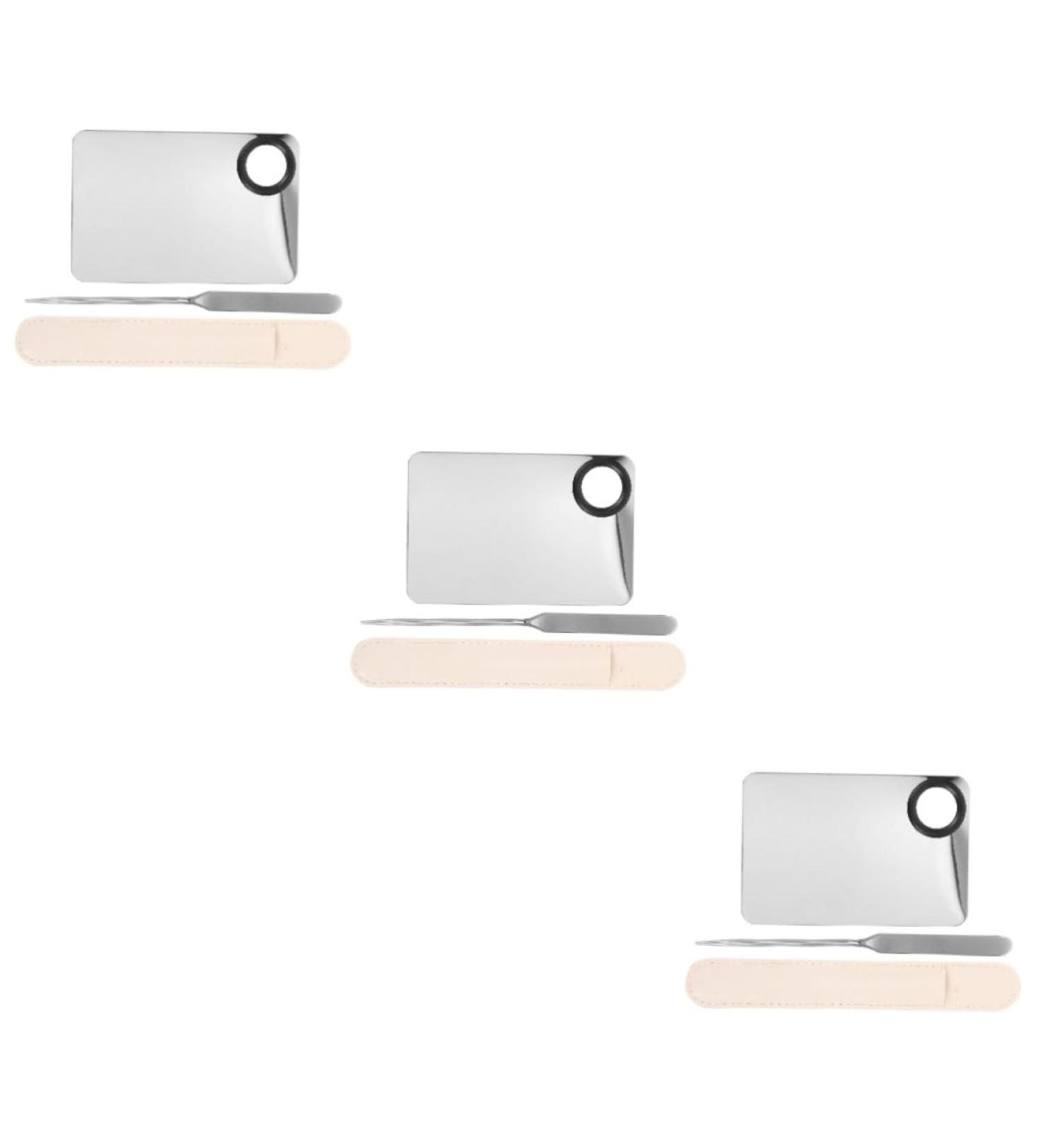 3 Sets Liquid Foundation Palette & Mixing Pigment | Korean Makeup Spatula for Perfect Blending - Buy Online on GoSupps.com