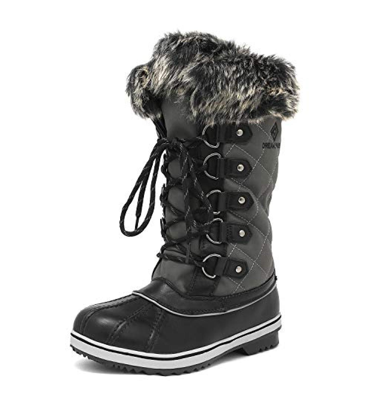 DREAM PAIRS Women's Mid-Calf Waterproof Snow Boots - Size 9, River_1/Grey - Buy Online on GoSupps.com