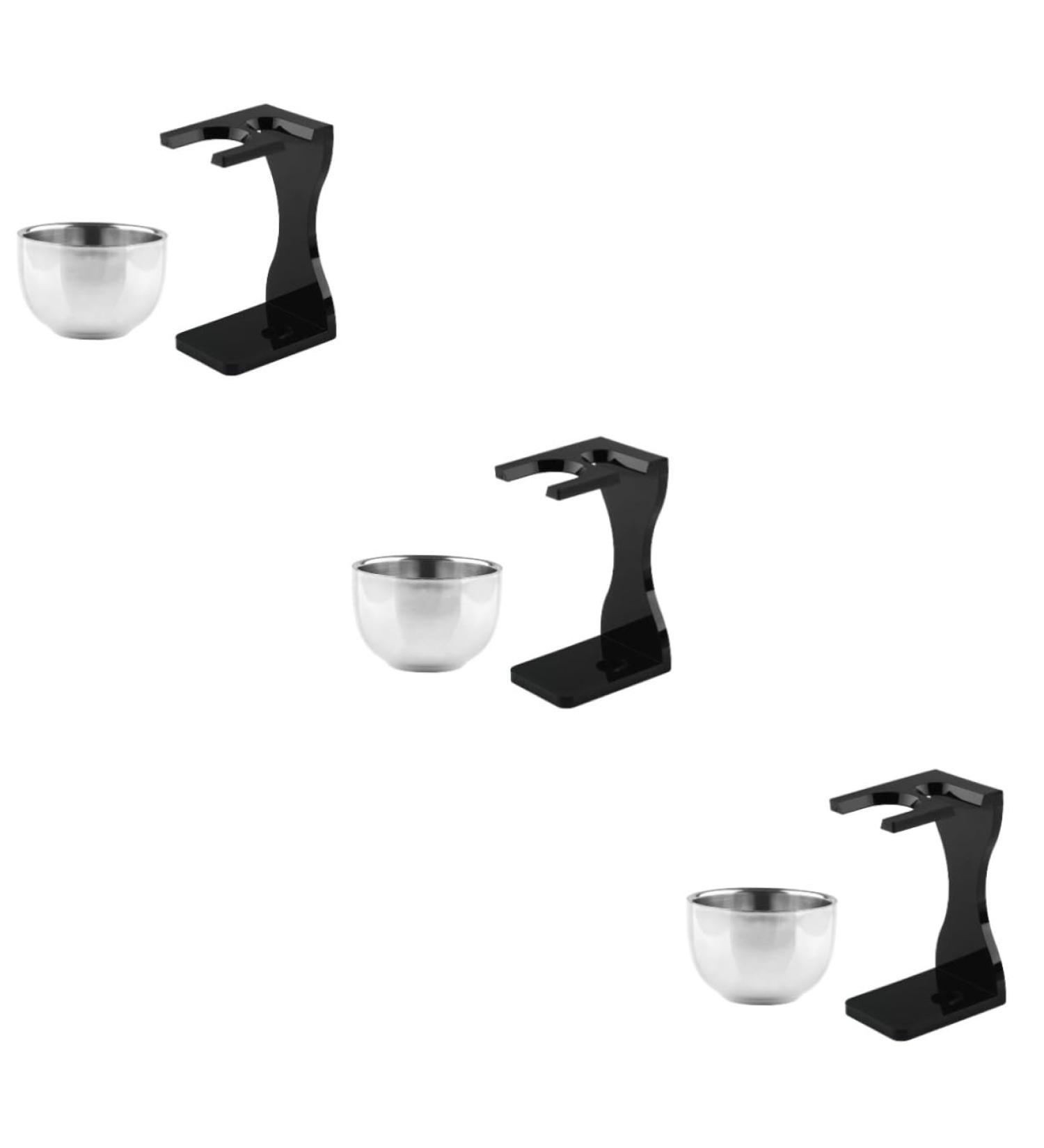 Frcolor 3-Piece Wet Shave Razor Set with Bowls & Stand - Perfect Gift for Men - Stainless Steel Shaving Kit in Assorted Colors - Buy Online on GoSupps.com