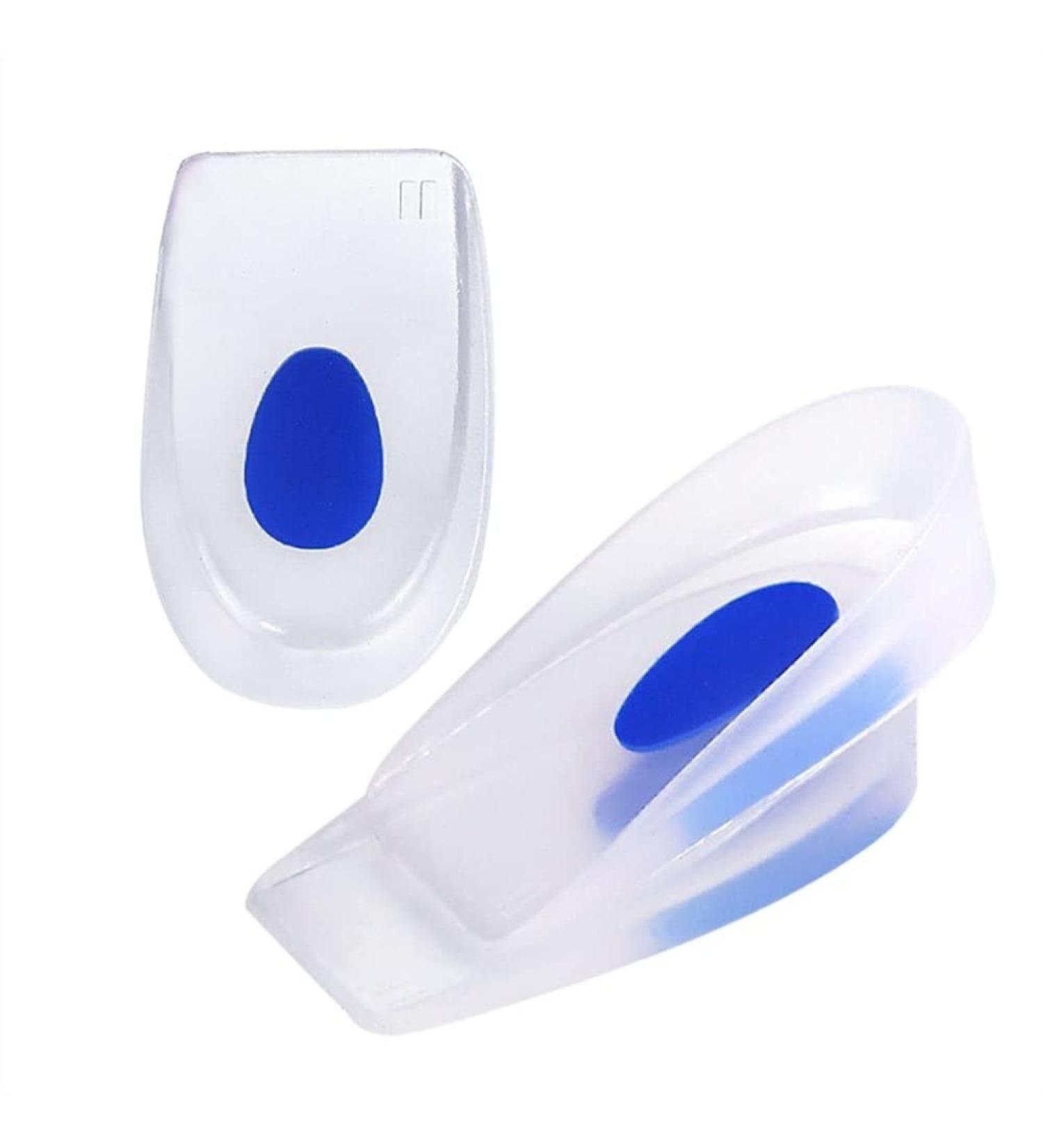 Heel Cushion Pads - Silicone Shock Absorption Thick Protectors for Men | Achilles Treatment & Cracked Heels - Small Transparent - Buy Online on GoSupps.com
