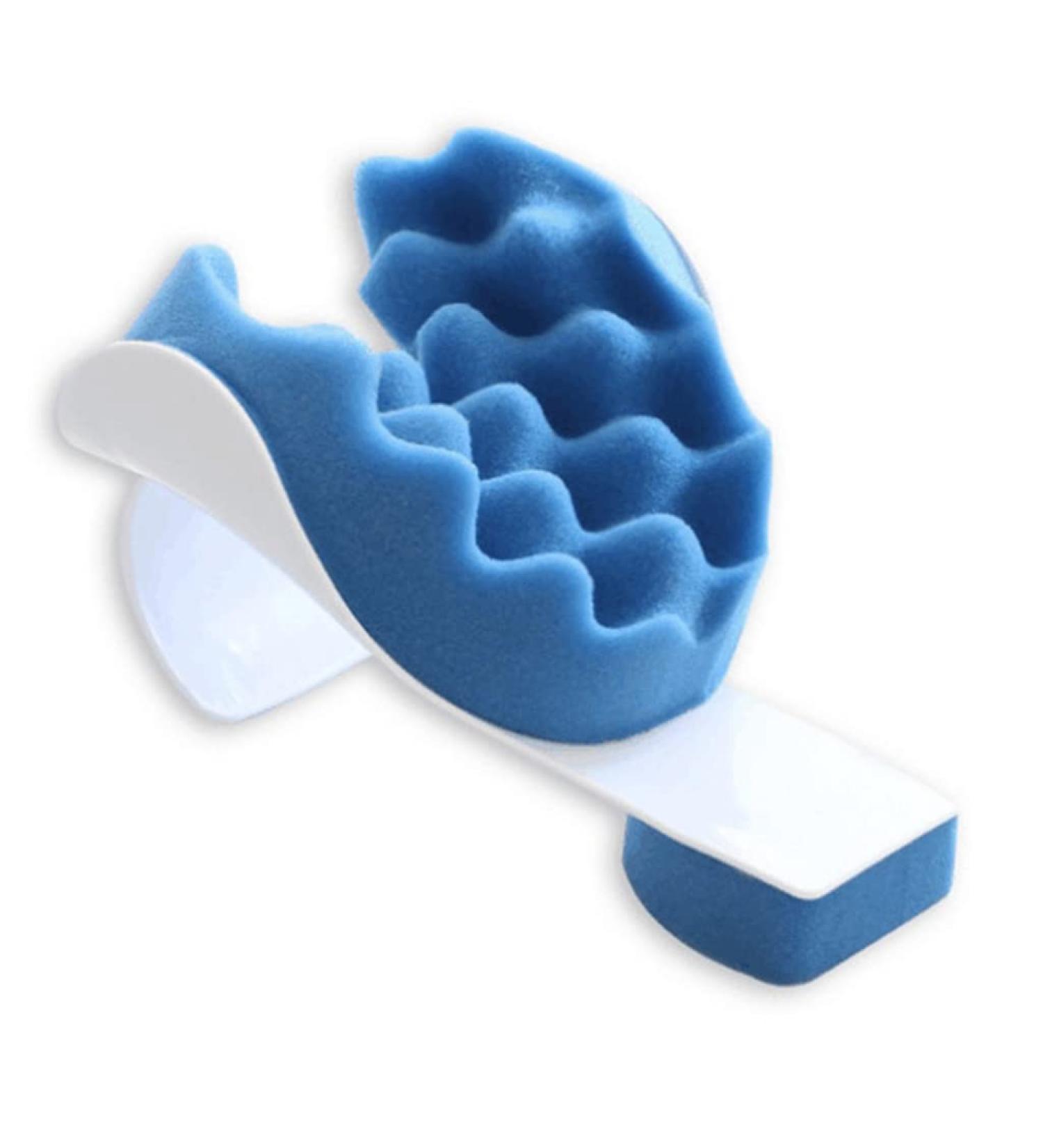 Neck Support Tension Reliever Neck Shoulder Relaxer Blue Sponge Releases Muscle Tension Relieves Tightness Soreness Neck and Shoulder Relaxer Cervical Traction Device Pillow Neck - Buy Online on GoSupps.com