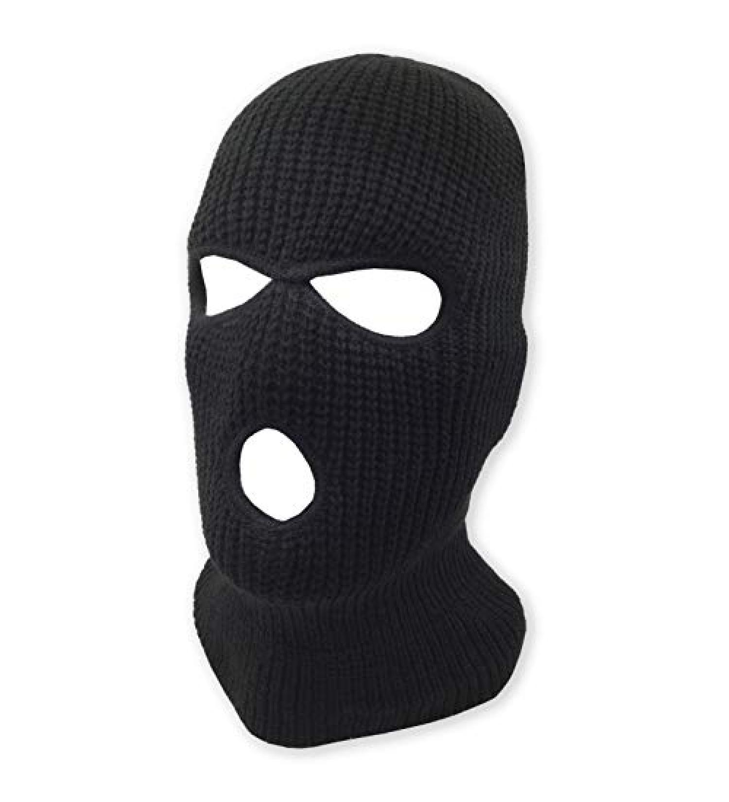 Hole Knitted Full Face Ski Mask Balaclava for Winter Sports - Black - Buy Online on GoSupps.com