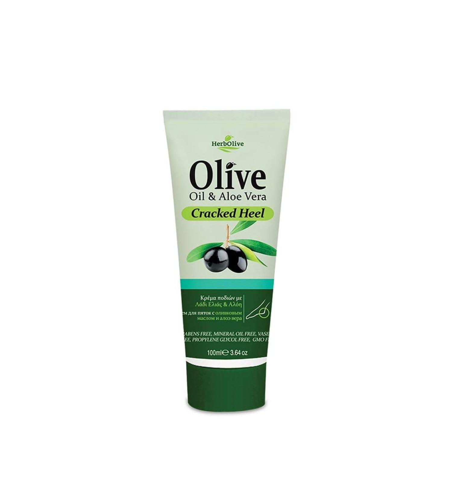 Herbolive Foot Cream Cracked Heel Olive Oil & Aloe Vera 100ml