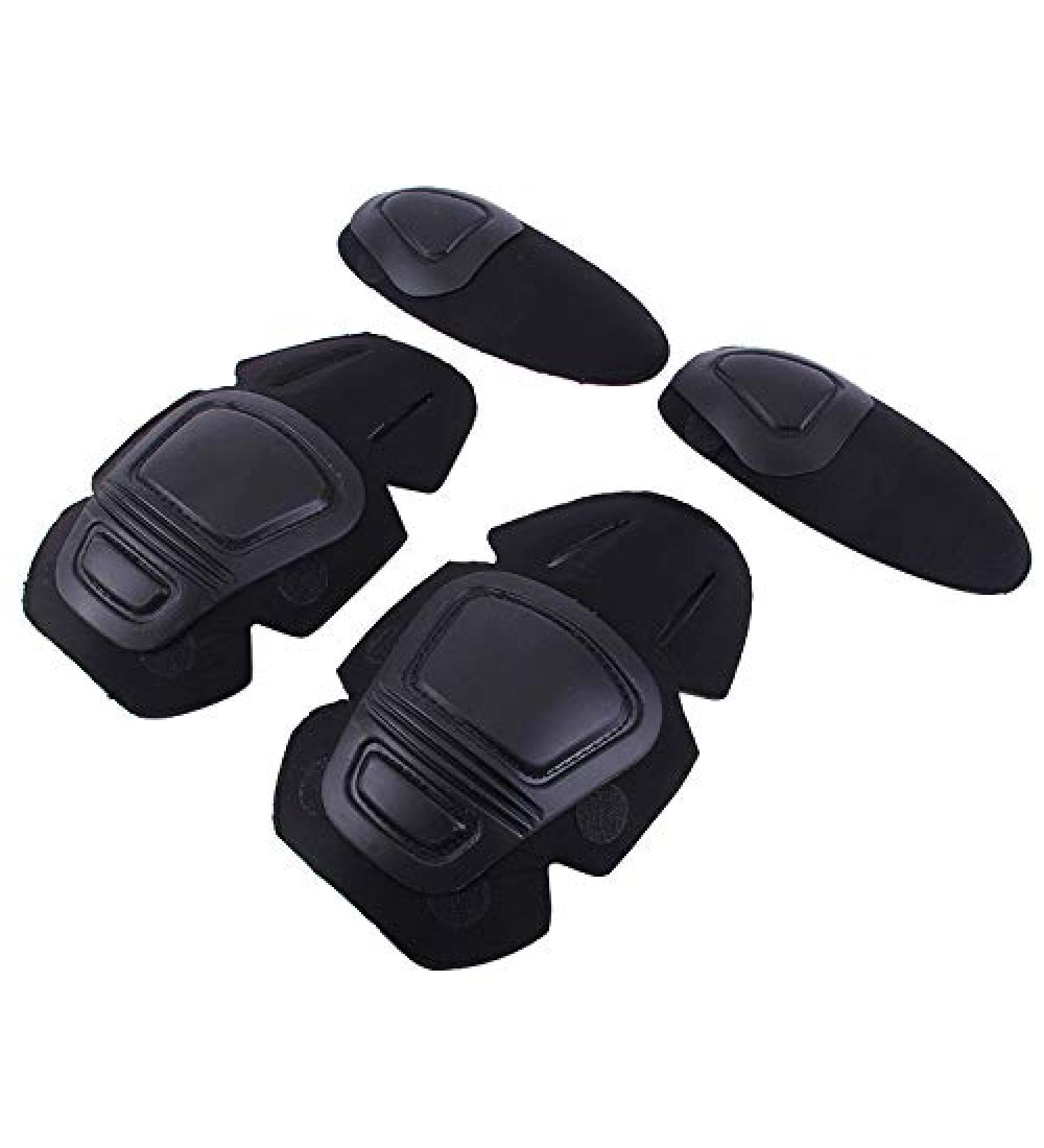 Uugood Tactical Knee & Elbow Protectors Set - Military-Grade Gear for CS Paintball Hunting & Airsoft - Black - Buy Online on GoSupps.com