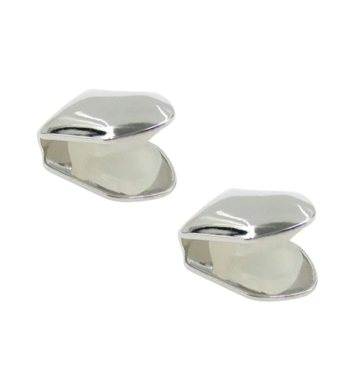 EXCEART 2Pcs Gold Plated Single Tooth Cap - Hip Hop Mouth Grill for Women Men - Halloween Party Accessory - Buy Online on GoSupps.com