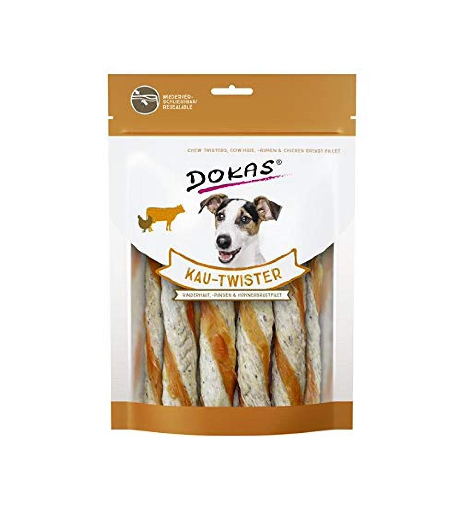 Dokas Chew-Twister beef skin tripe & chicken breast | 9X 200g dog snack