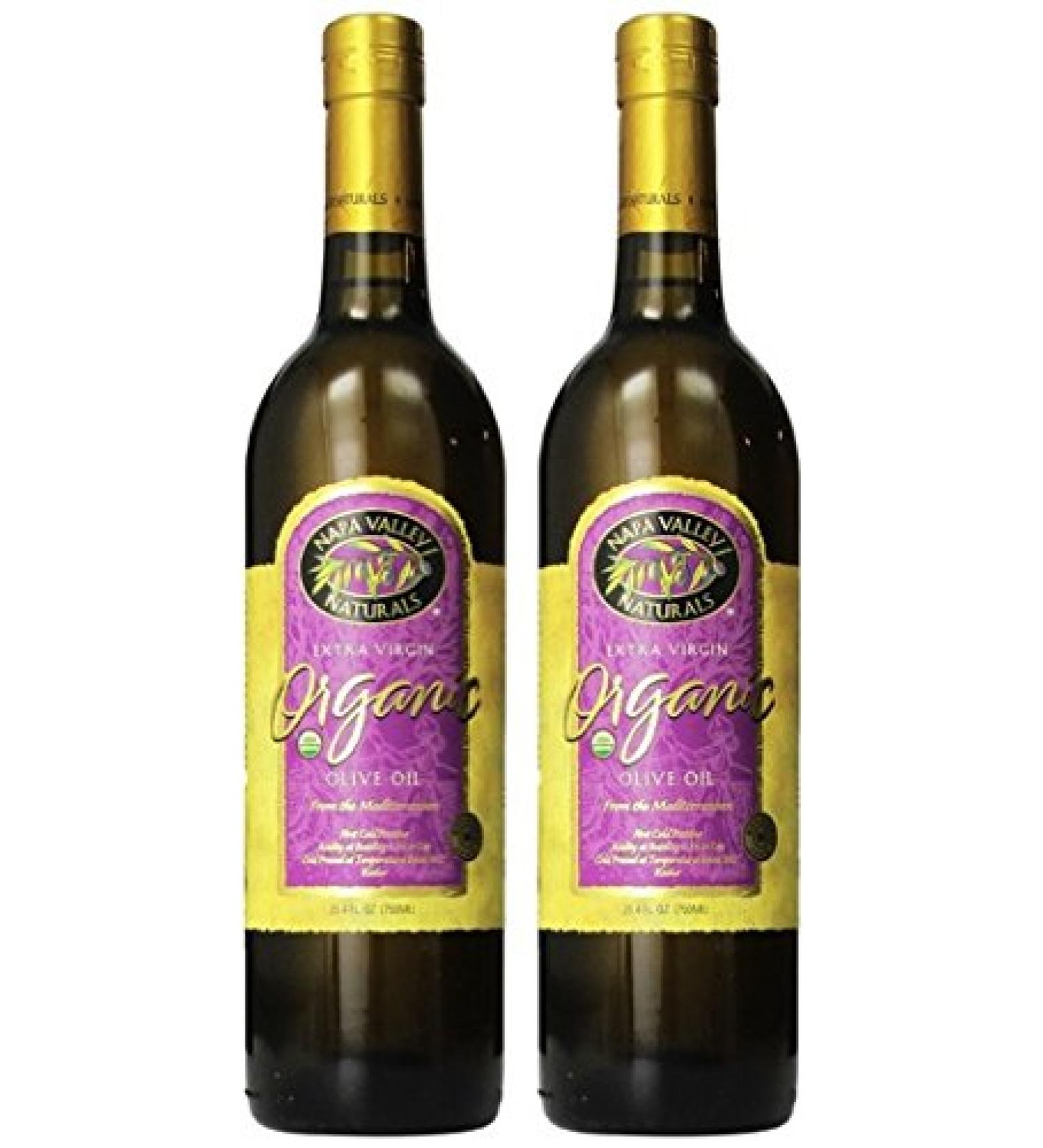 Napa Valley Naturals Organic Extra Virgin Olive Oil 25.4 Fl Oz - Pack of 2 | Certified Organic EVOO | 2 Bottles x 25.4 Ounce - Buy Online on GoSupps.com