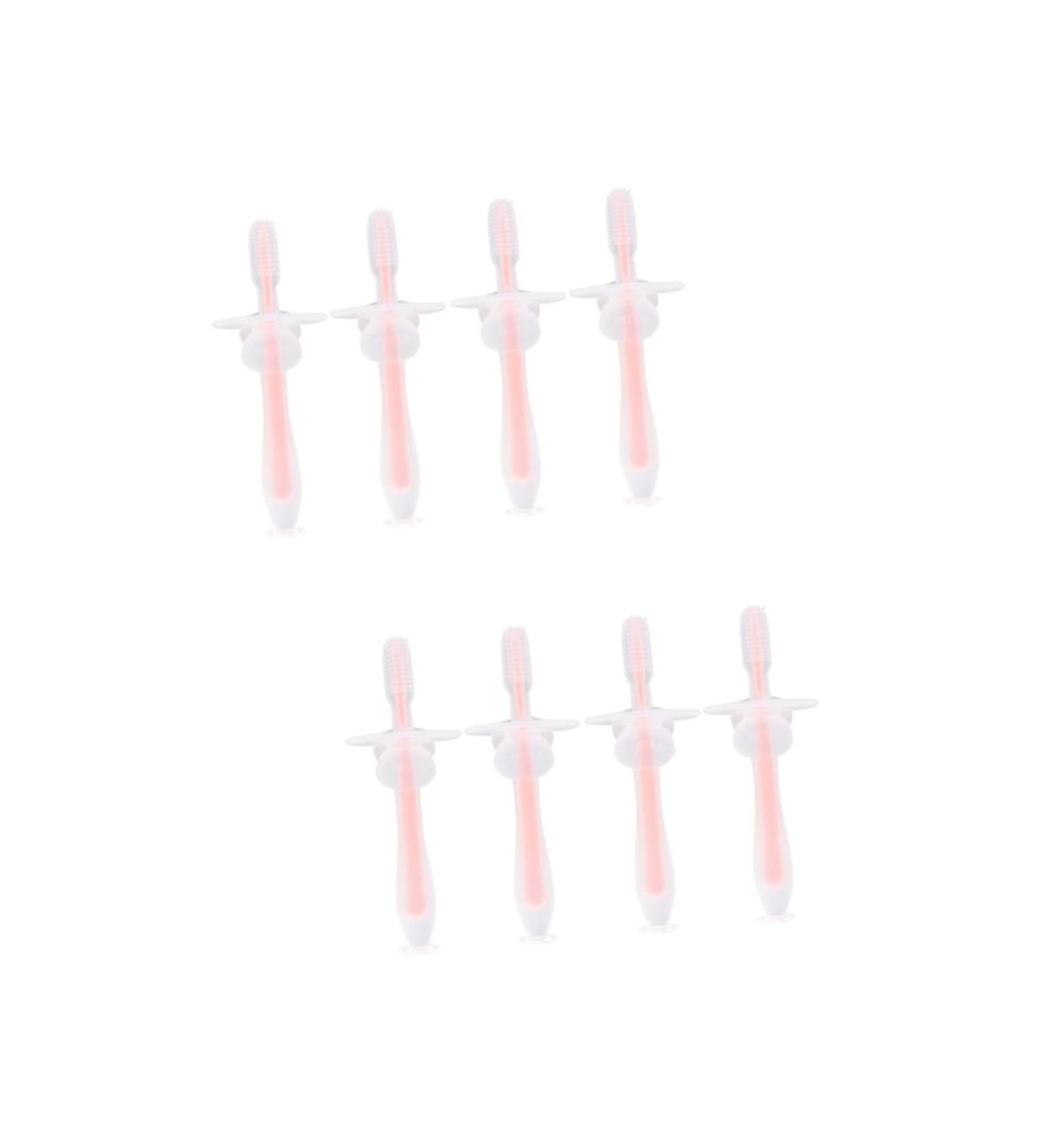 Minkissy 8-Pack Infant Toothbrush Set | Soft Bristle Training Toothbrush for Newborns & Toddlers - Perfect for Gentle Oral Care - Buy Online on GoSupps.com