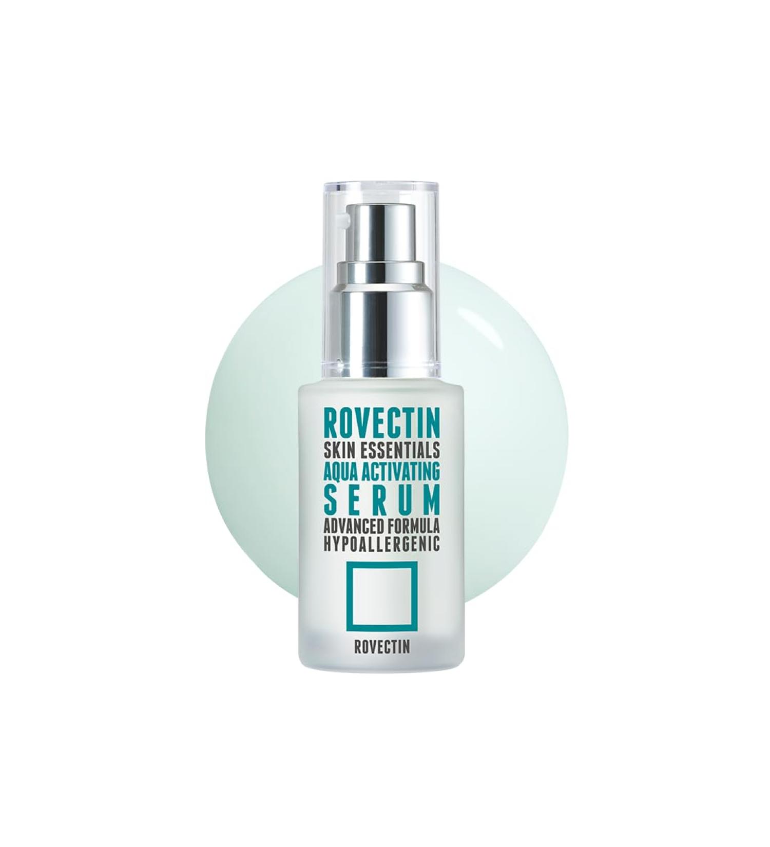 ROVECTIN Aqua Activating Serum | Anti-Aging Facial Serum with Vitamin E Niacinamide & Hyaluronic Acid | Moisturizing & Brightening Korean Vegan Skincare (1.2 fl.oz - Buy Online on GoSupps.com