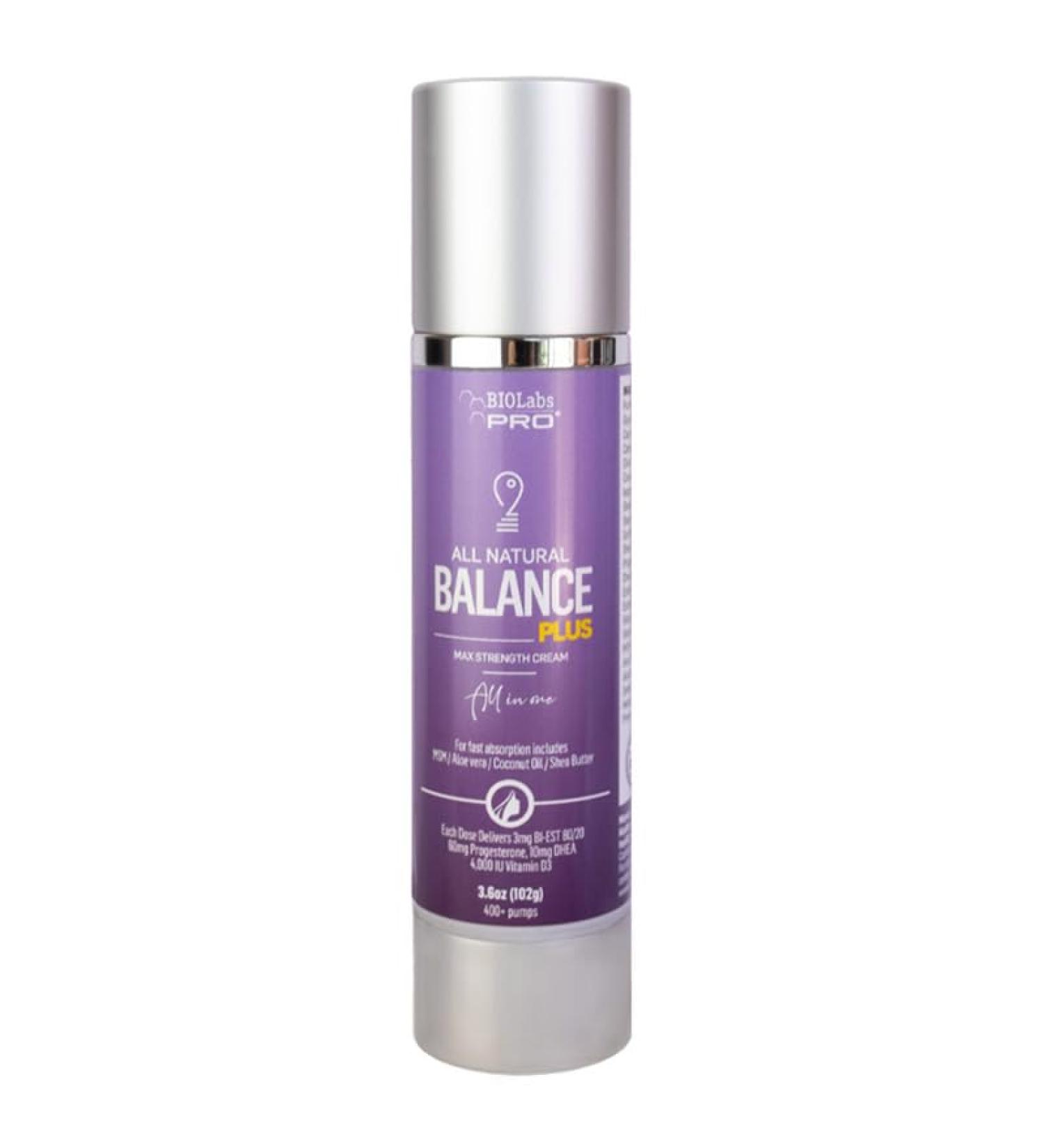 BioLabs PRO All In One Balance Plus Cream for Women - 3 Month Supply (3.6 oz) | International Shipping Available - Buy Online on GoSupps.com